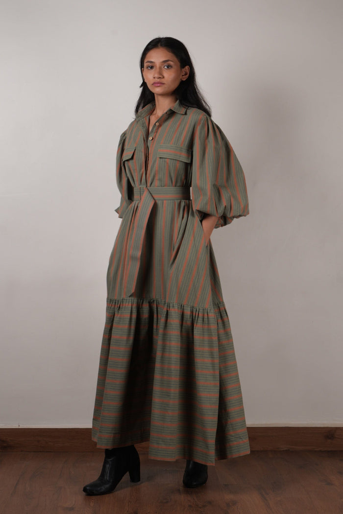 Handcrafted from Handwoven Organic Cotton. Dresses for Women by Sustainable Fashion Designer Clothing Label MATI