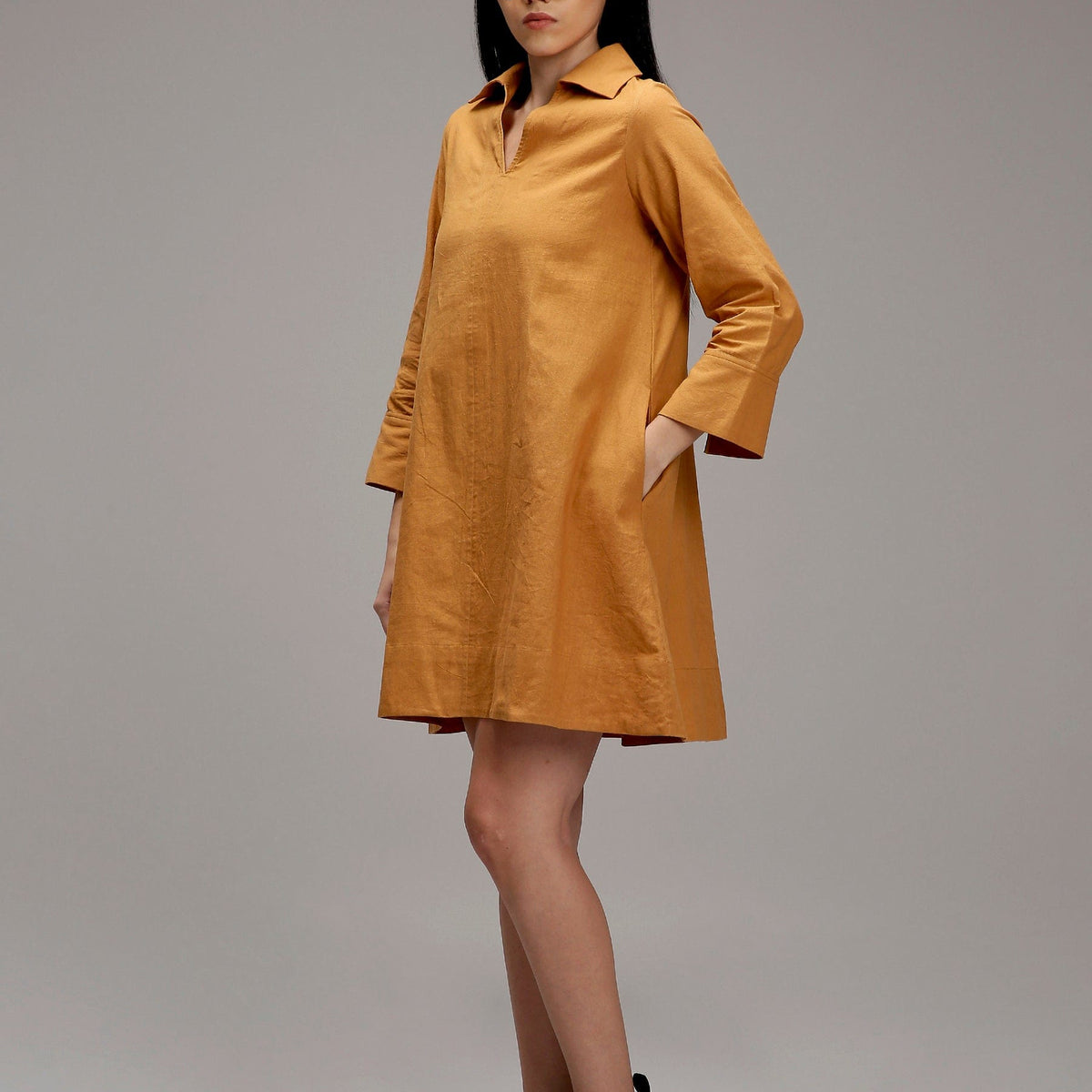 Buy Handwoven Pure Cotton Dress by MATI-Sustainable & Ethical Luxury Brand 7XL