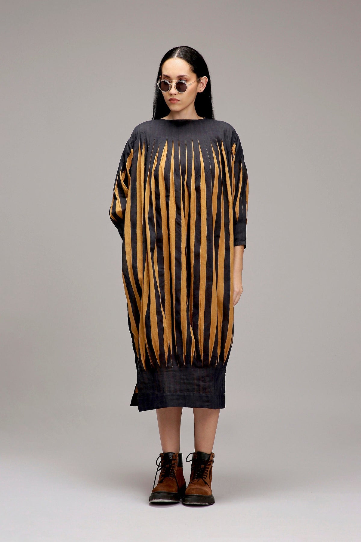 Handcrafted from Handwoven Organic Cotton Dress for Women by Sustainable Fashion Designer Clothing Label MATI 