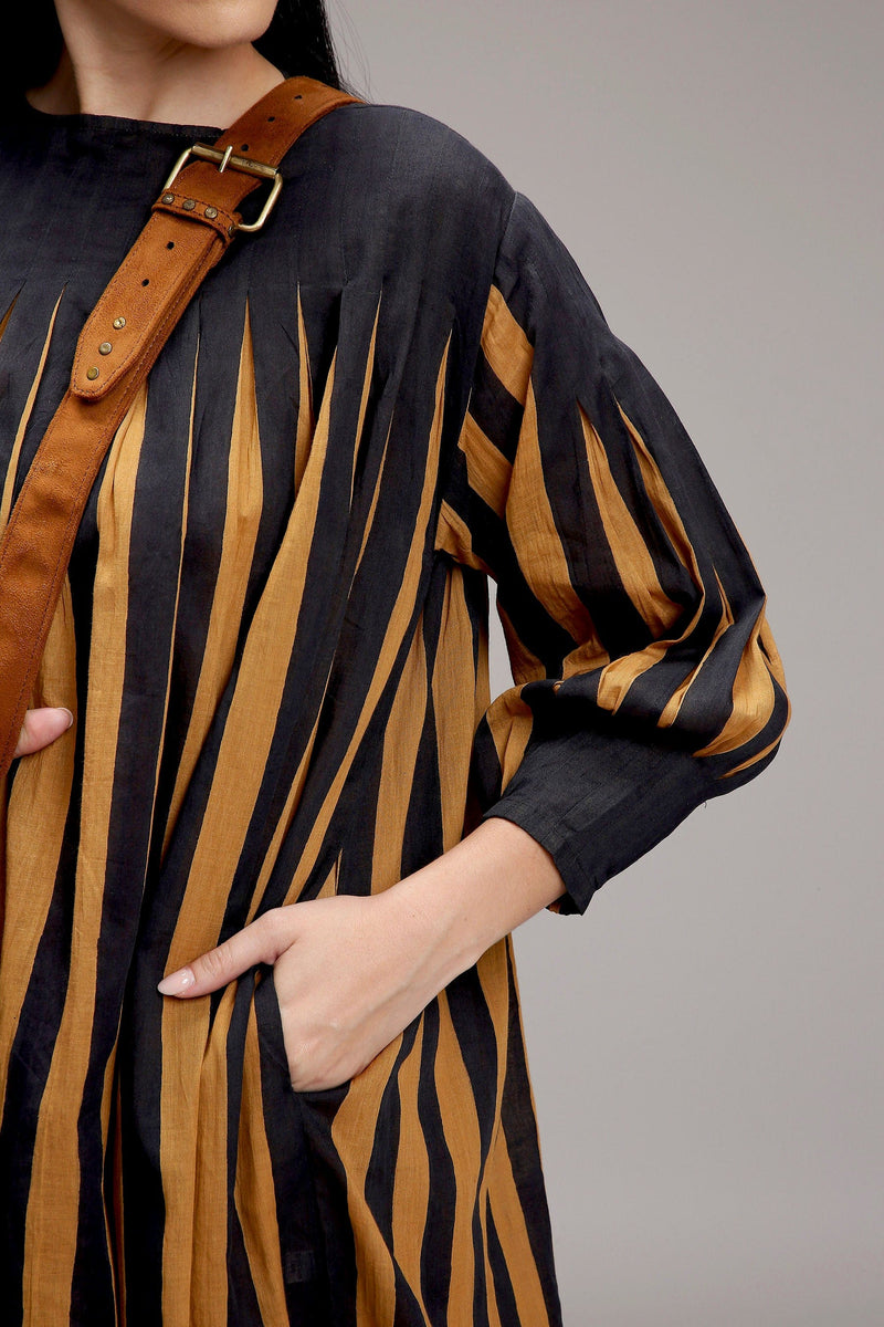 Handcrafted from Handwoven Organic Cotton Dress for Women by Sustainable Fashion Designer Clothing Label MATI 