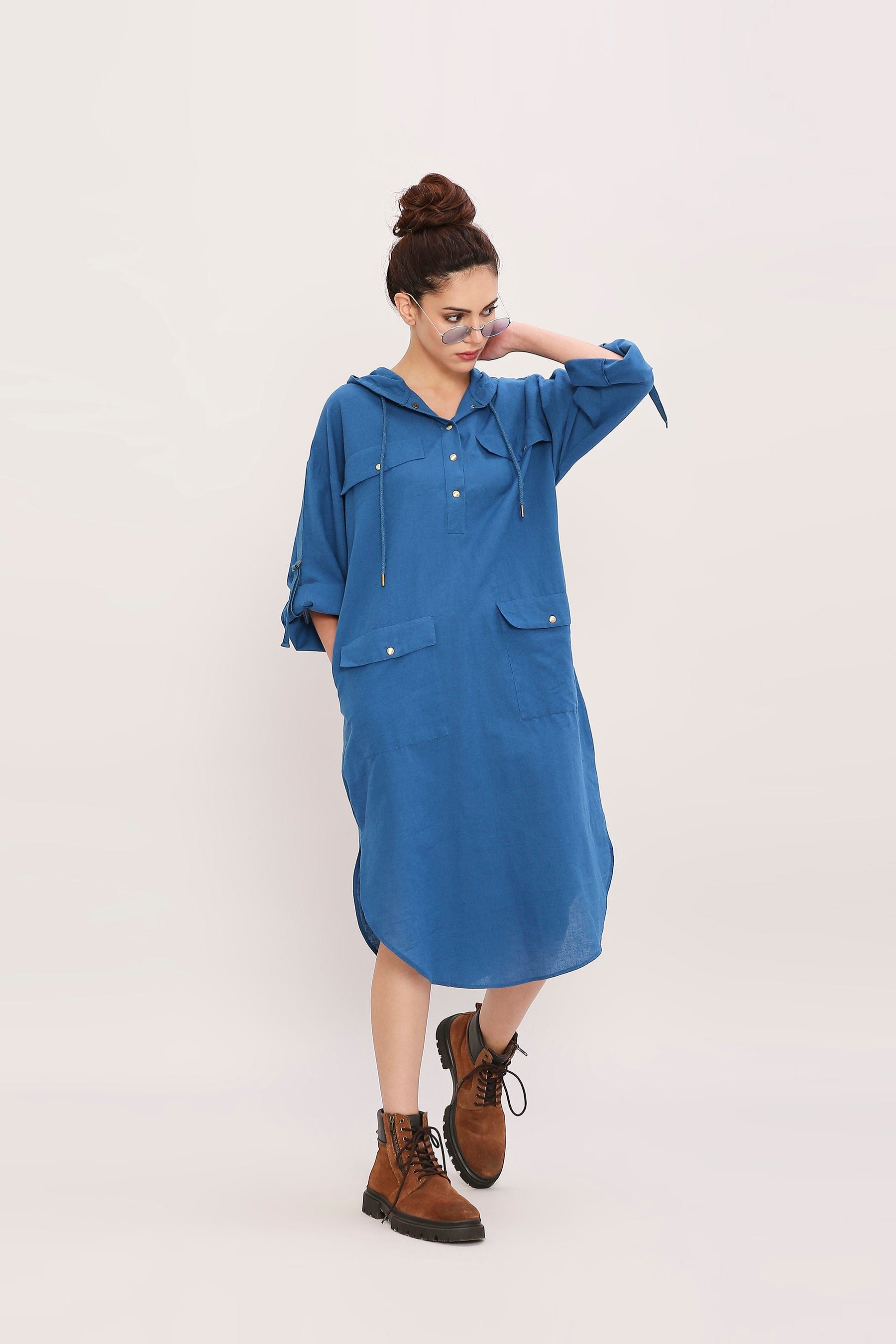 Handcrafted from Handwoven Organic Cotton. Dresses for Women by Sustainable Fashion Designer Clothing Label MATI