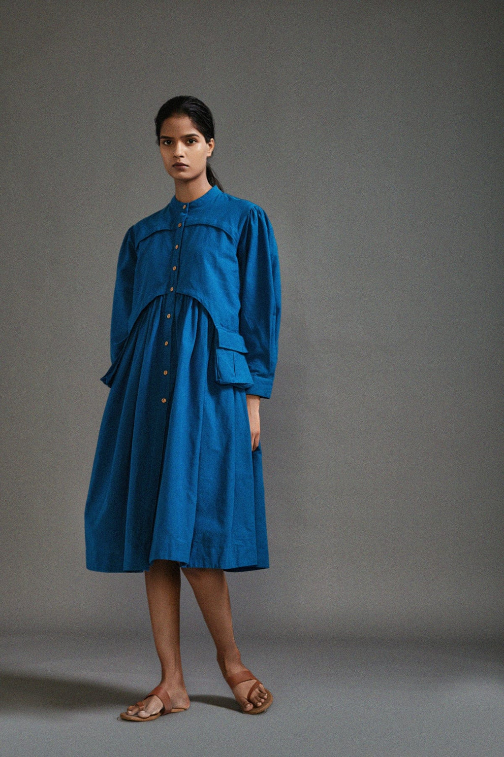 Mati Dresses XS Blue Safari Short Dress