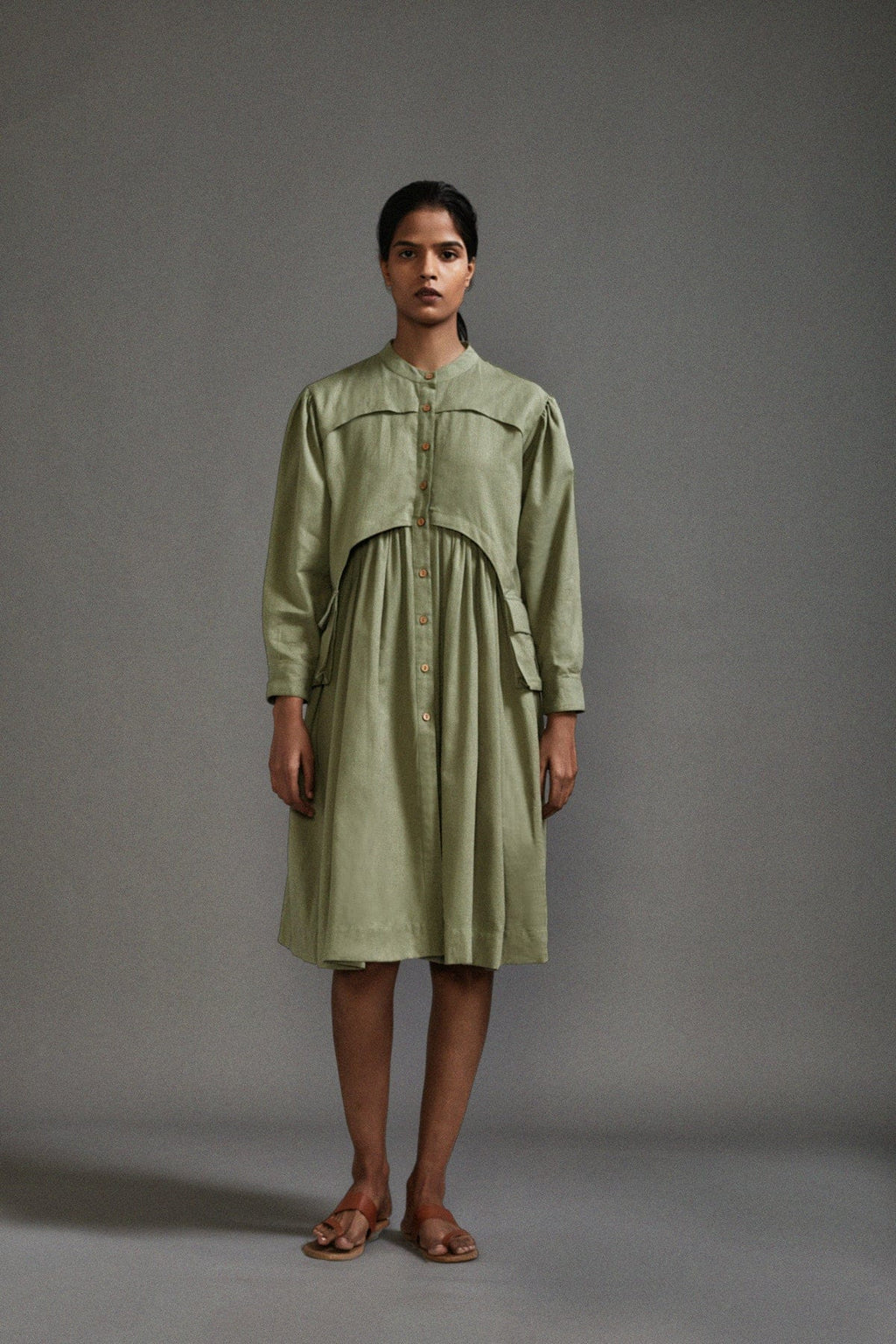 Mati Dresses XS Green Safari Short Dress