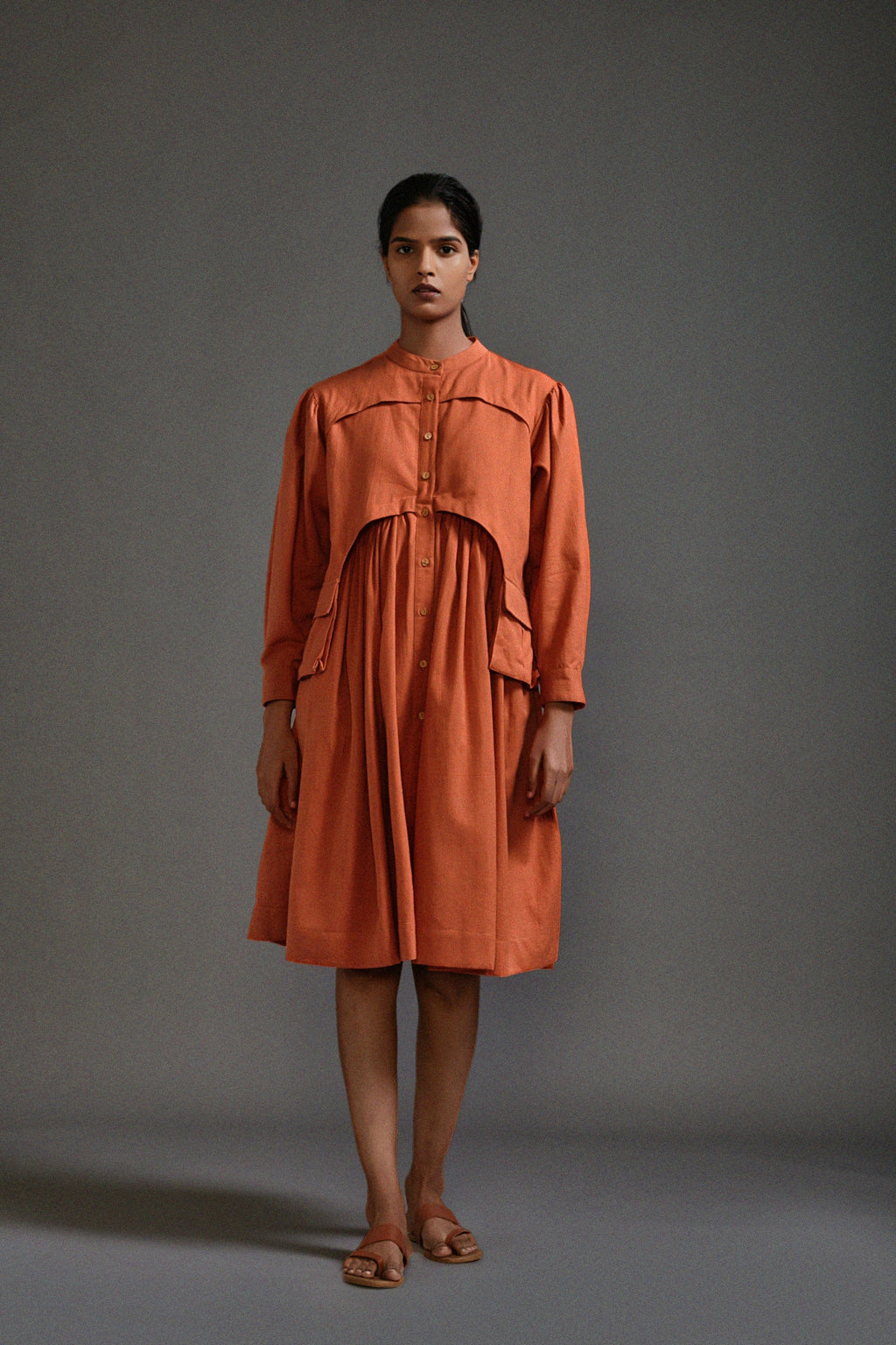Mati Dresses XS Rust Safari Short Dress