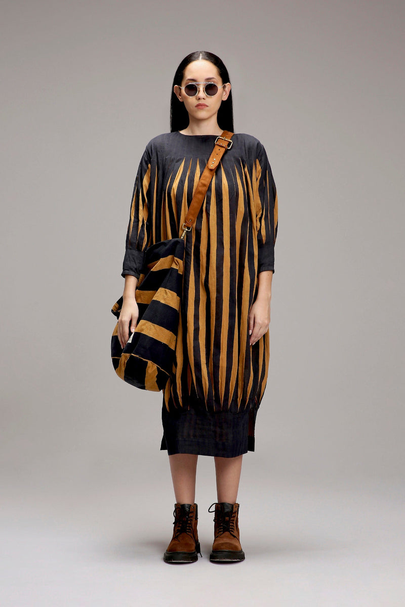 Handcrafted from Handwoven Organic Cotton Dress for Women by Sustainable Fashion Designer Clothing Label MATI 