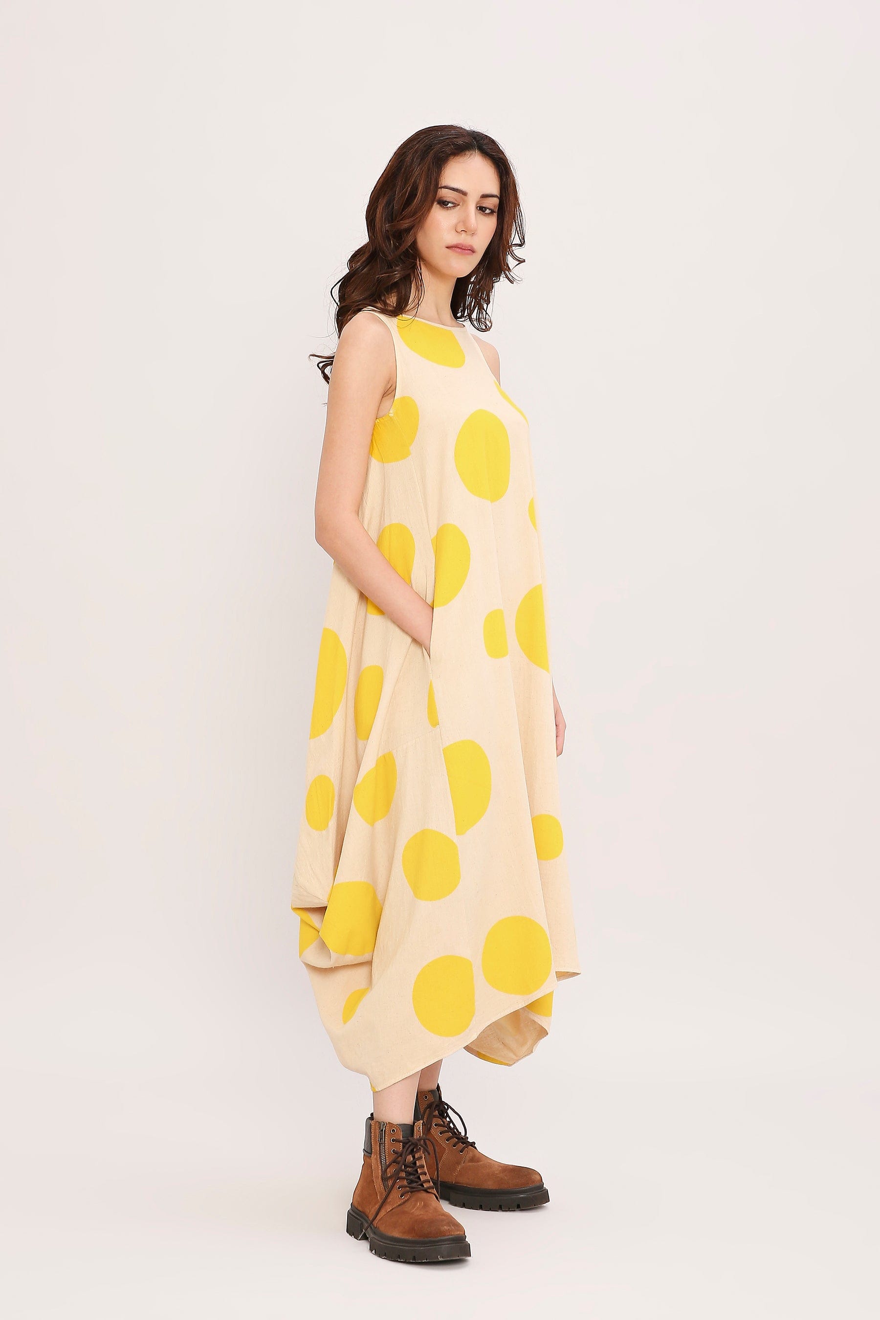 Handcrafted from Handwoven Organic Cotton. Dresses for Women by Sustainable Fashion Designer Clothing Label MATI