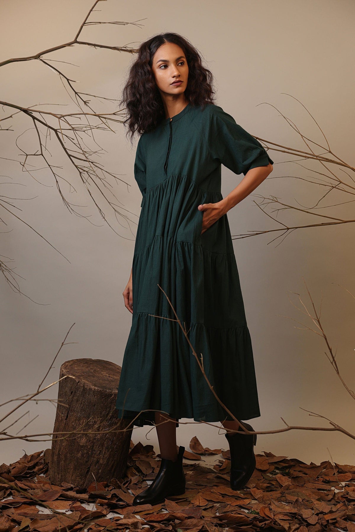 Handcrafted from Handwoven Organic Cotton. Dresses for Women by Sustainable Fashion Designer Clothing Label MATI