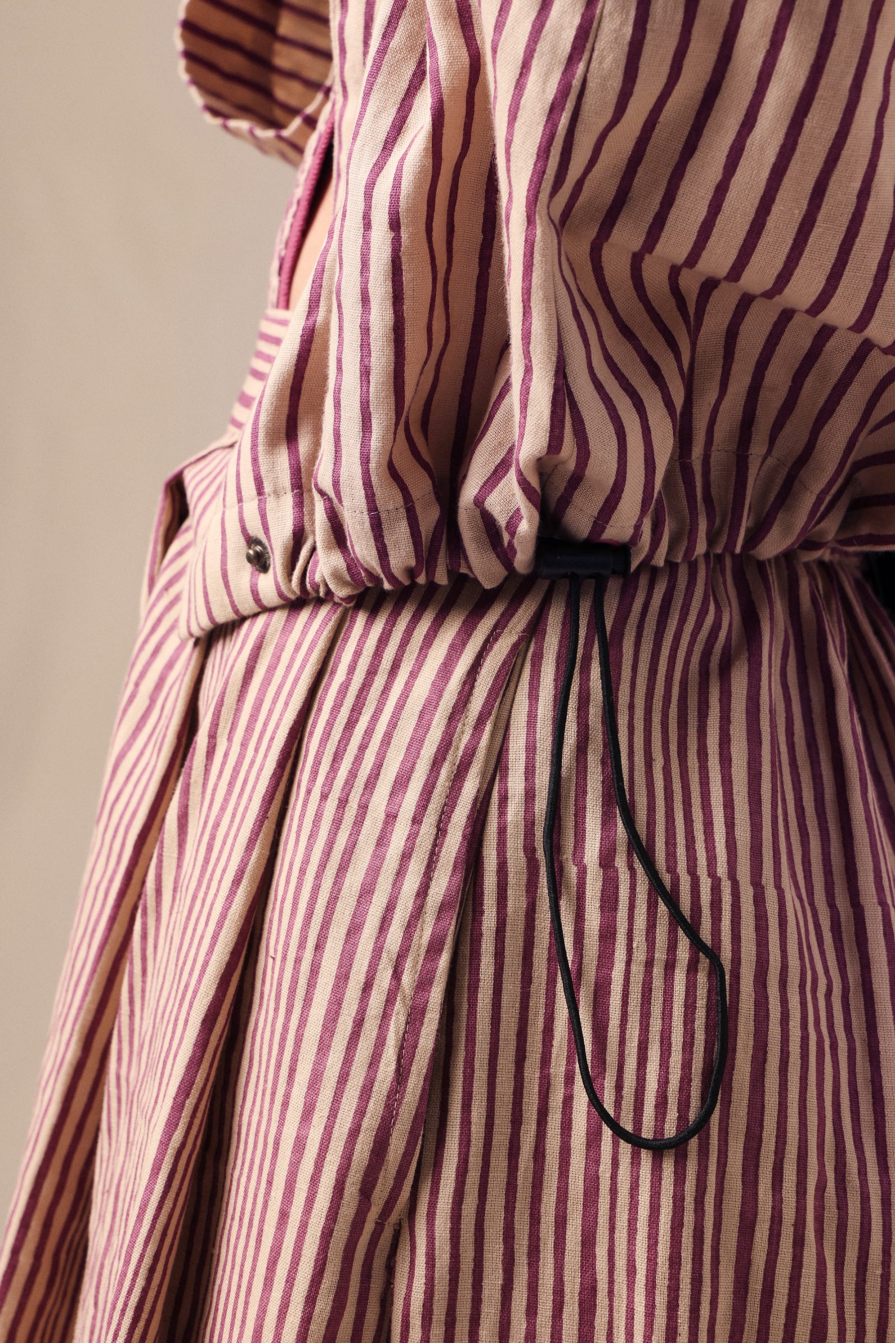 Mati JACKET Mauve Striped Crop Jacket