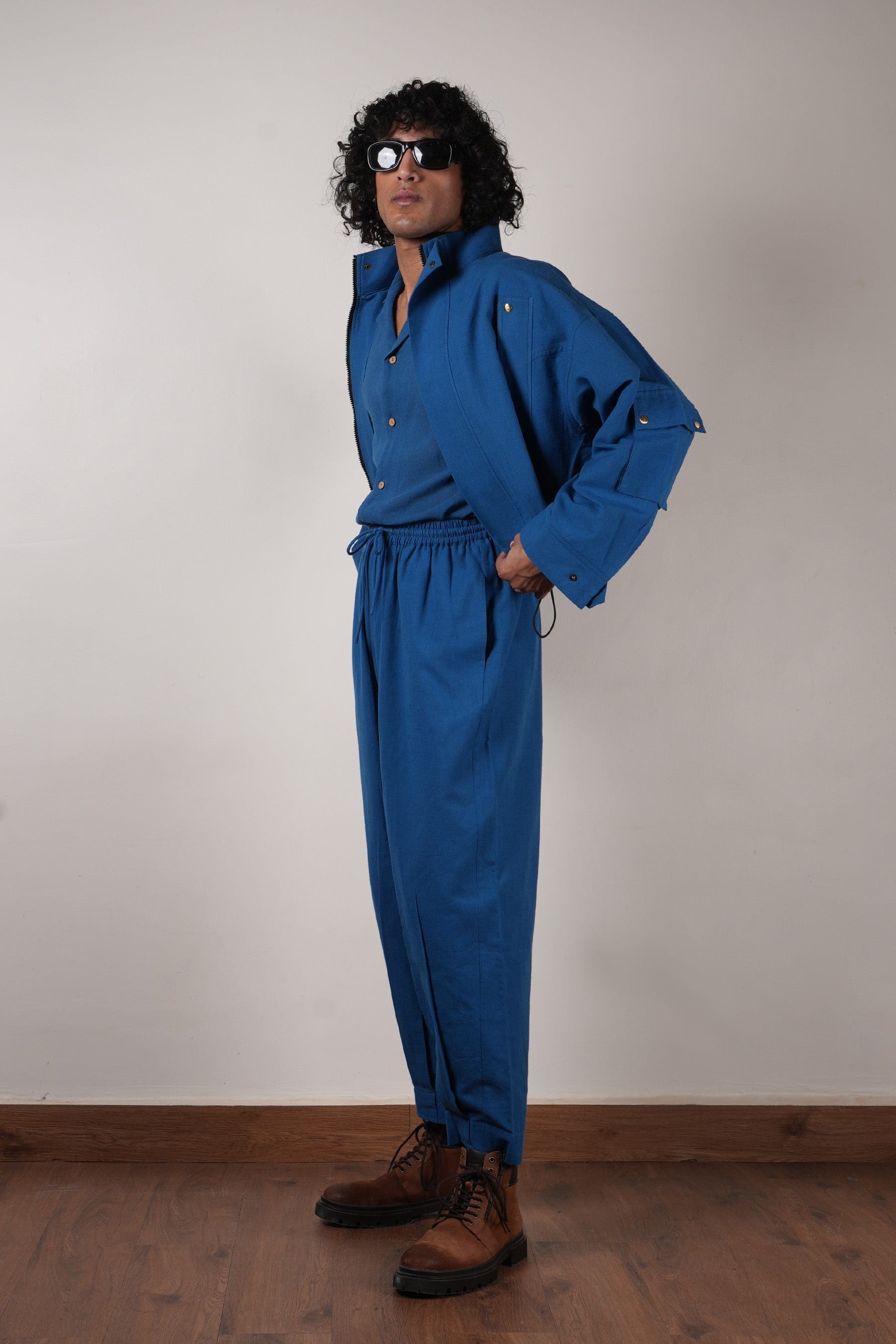 Mati JACKET Men's Blue Safari Crop Jacket