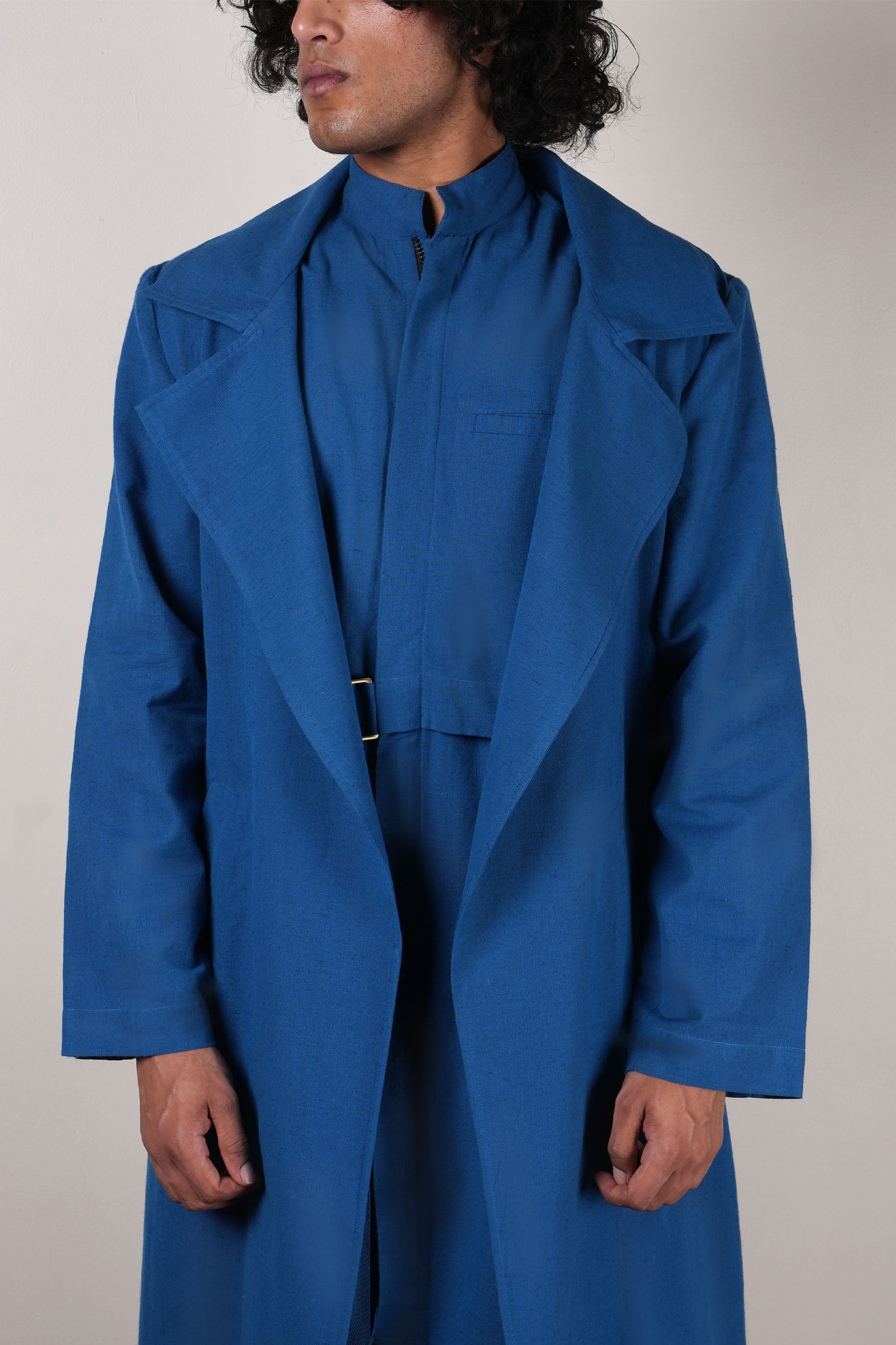 Buy Handwoven Pure Cotton Jacket by MATI-Sustainable & Ethical