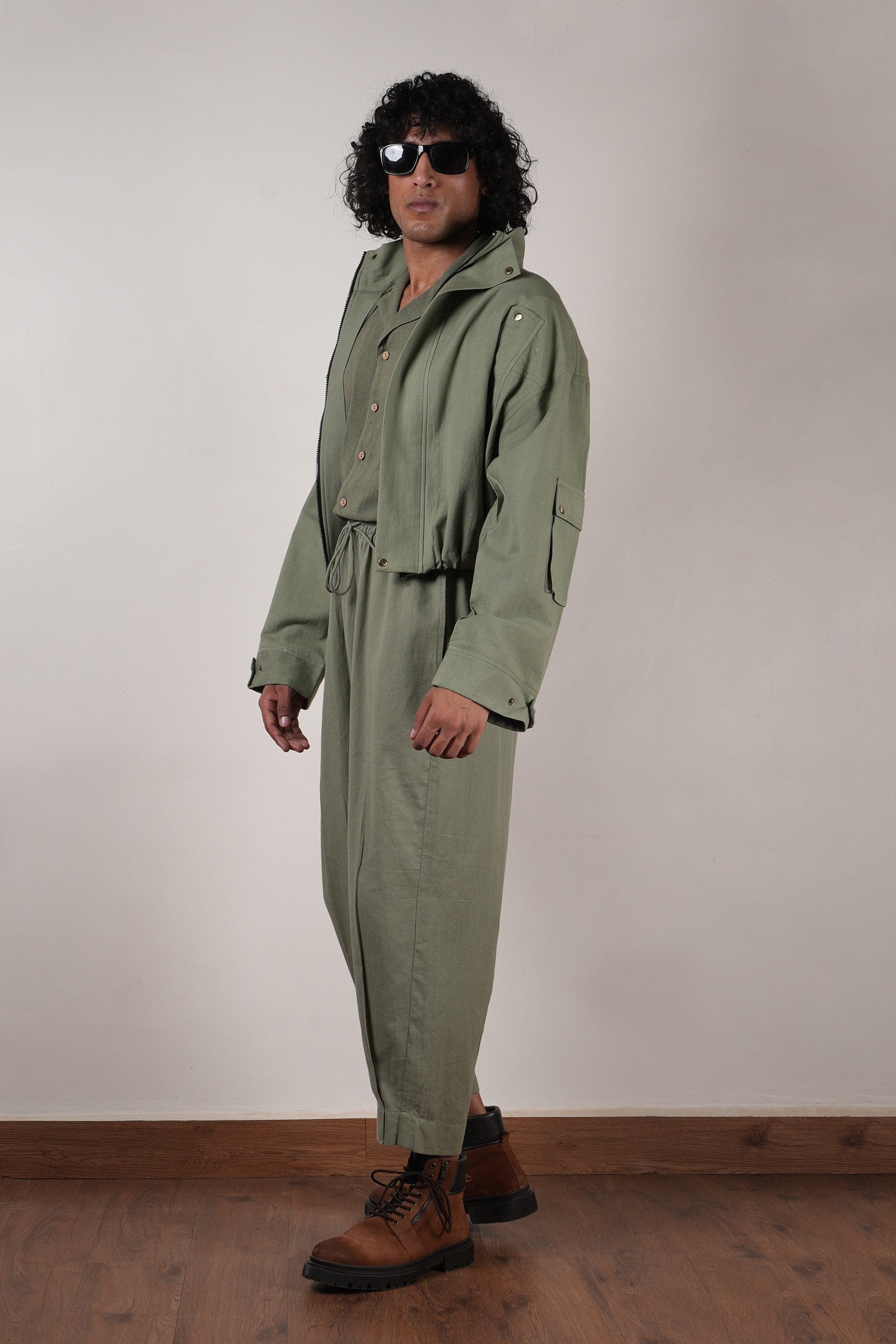 Buy Handwoven Pure Cotton Jacket by MATI-Sustainable & Ethical