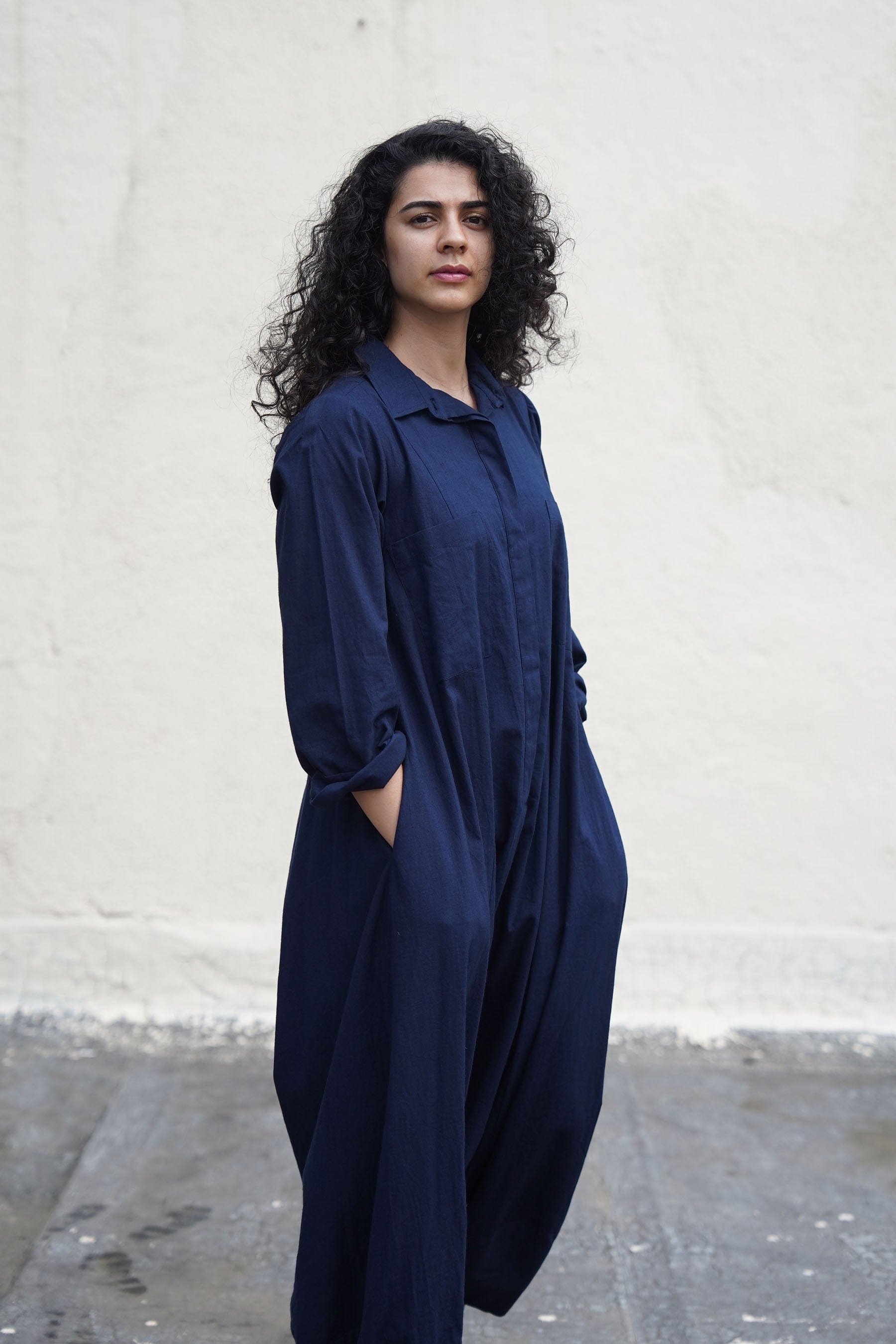 Mati JUMPSUIT Blue Collar Sleeve Suga Jumpsuit