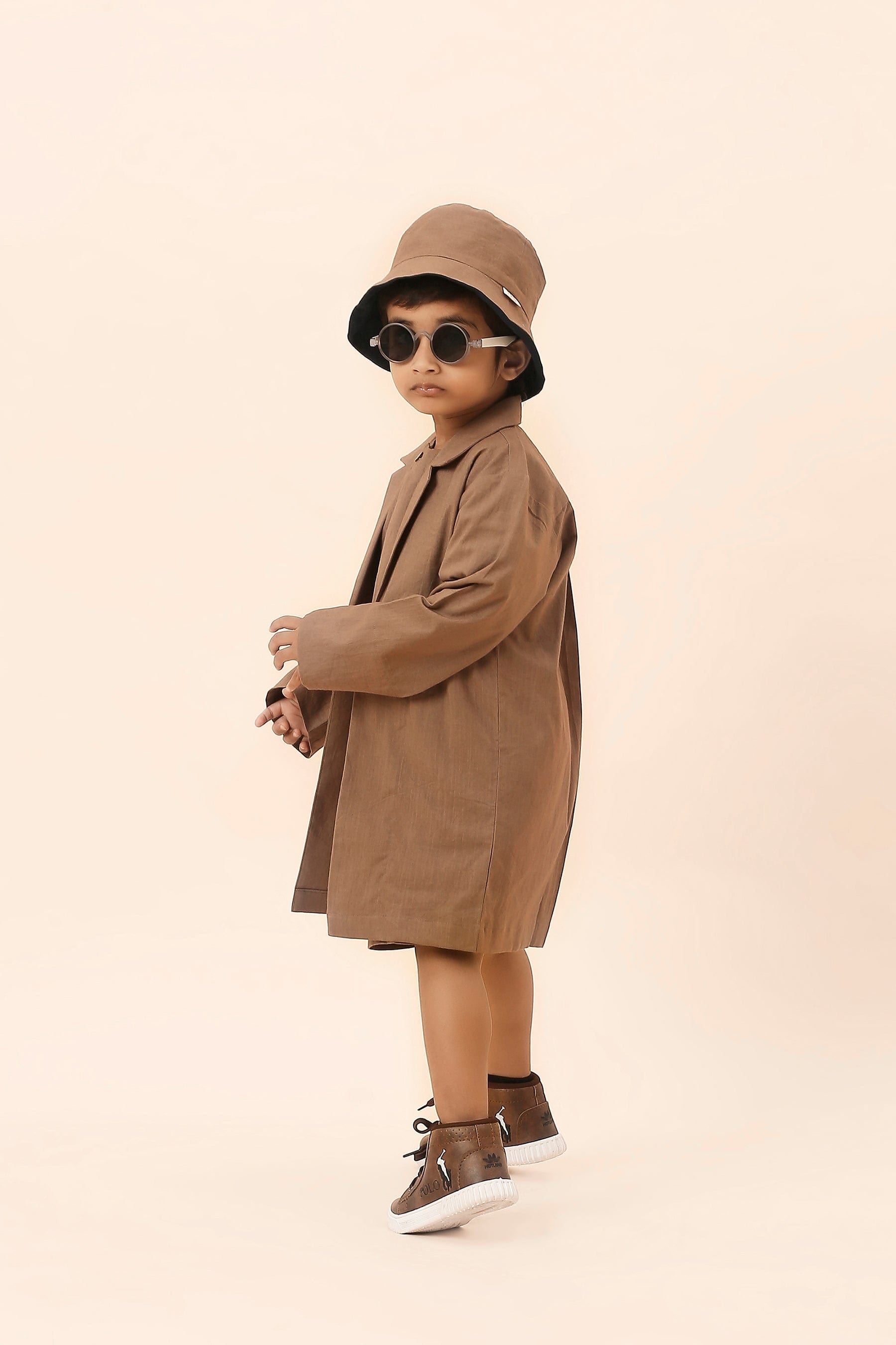 Mati Outfit Sets 0-6 months Mini MATI Boys Beige Overlap Jacket Set (3 PCS)