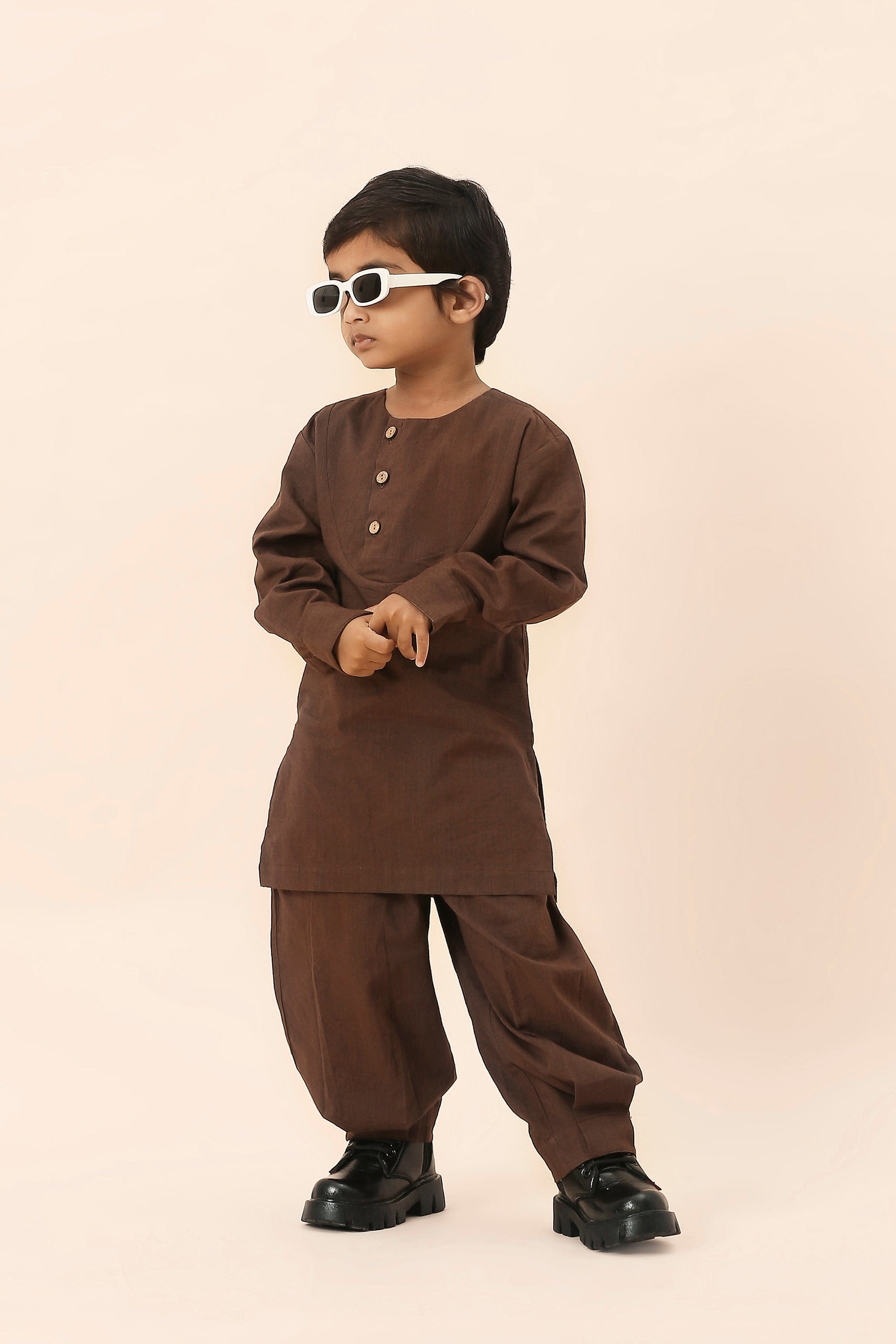 Mati Outfit Sets 0-6 months Mini MATI Boys Roots Brown Co-Ord Set (2 PCS)