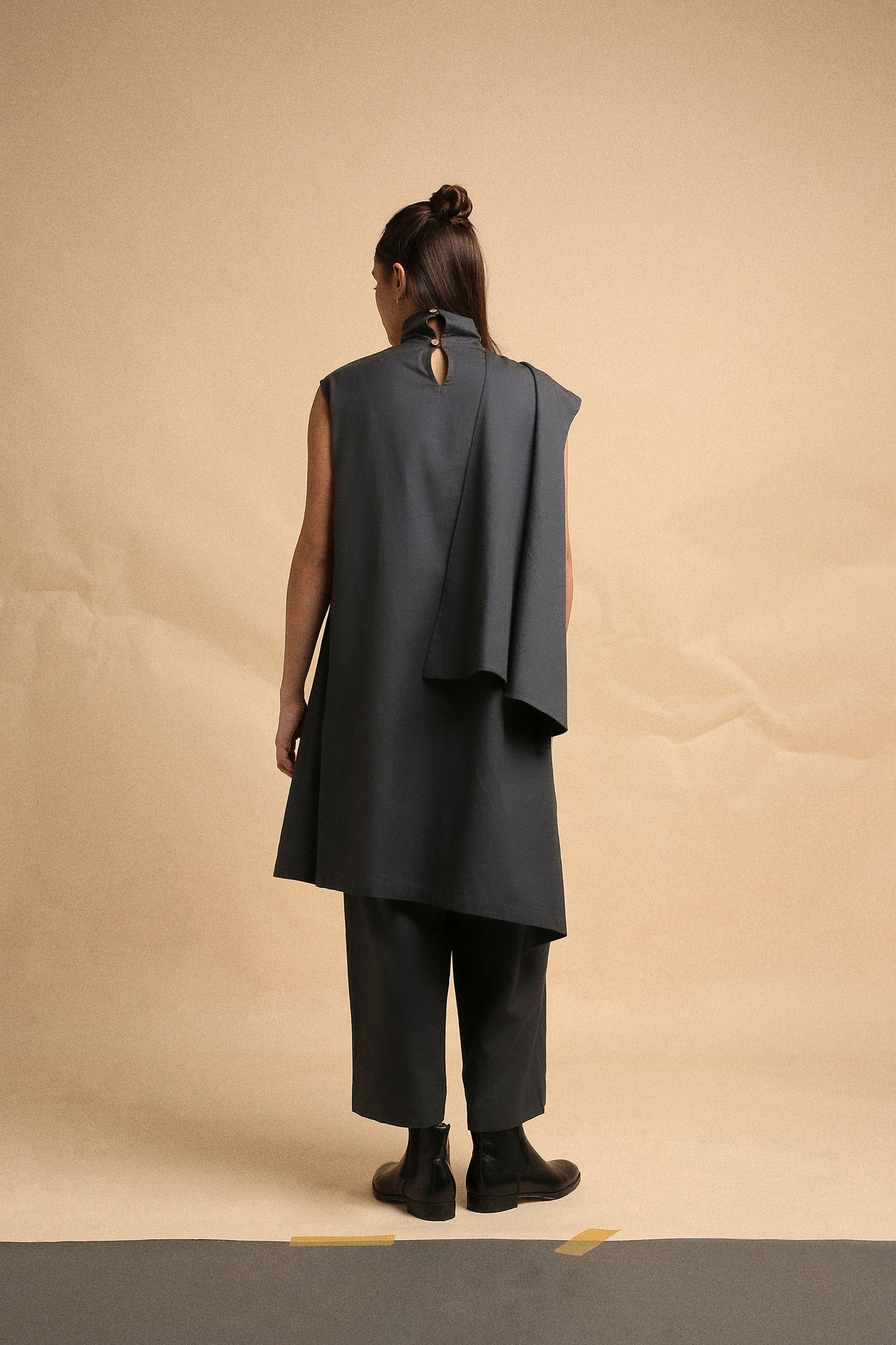 Mati Outfit Sets Ash Gray Toga Co-Ord Set (2 PCS)