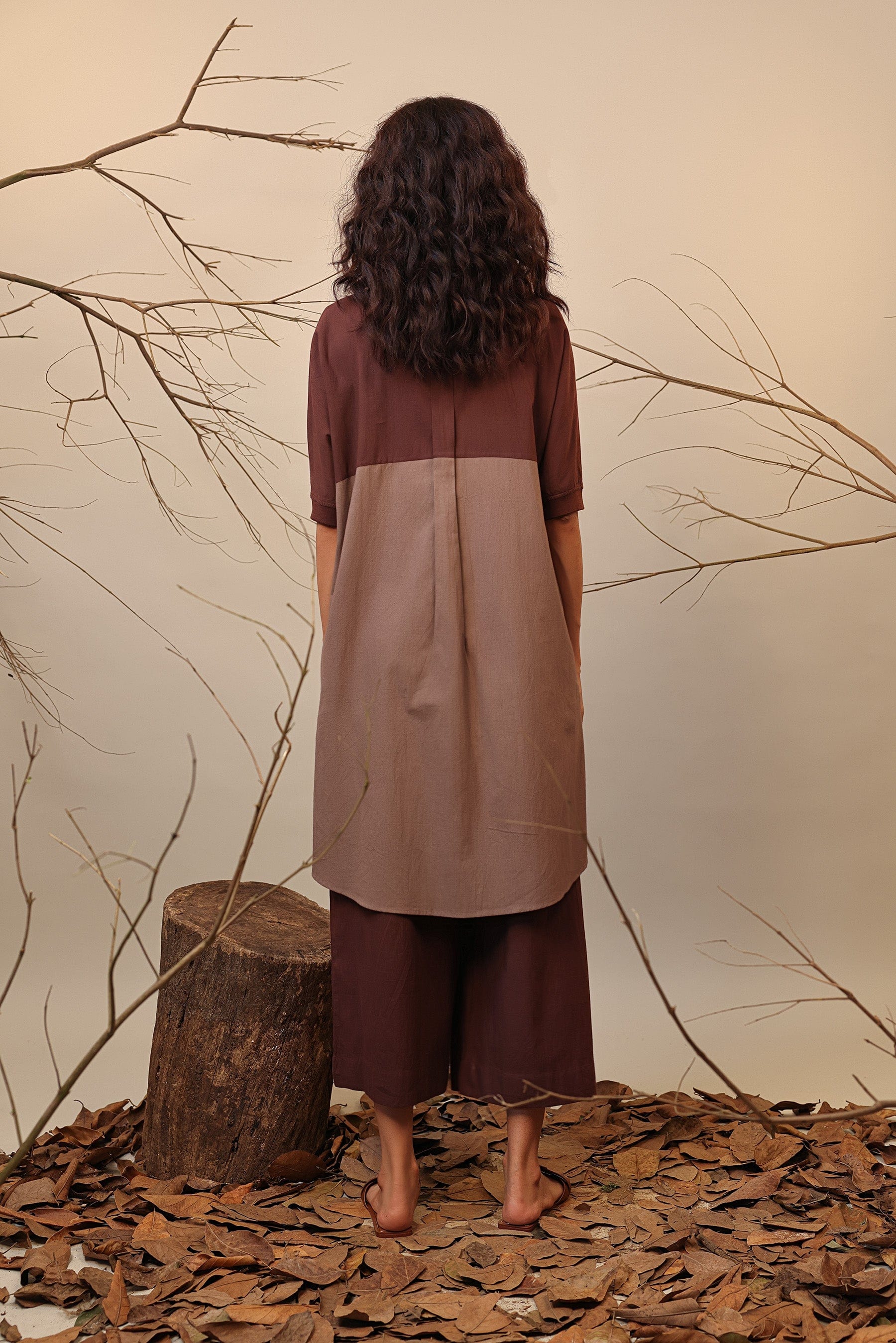 Buy Handwoven Pure Cotton Tunic Dress by MATI-Sustainable