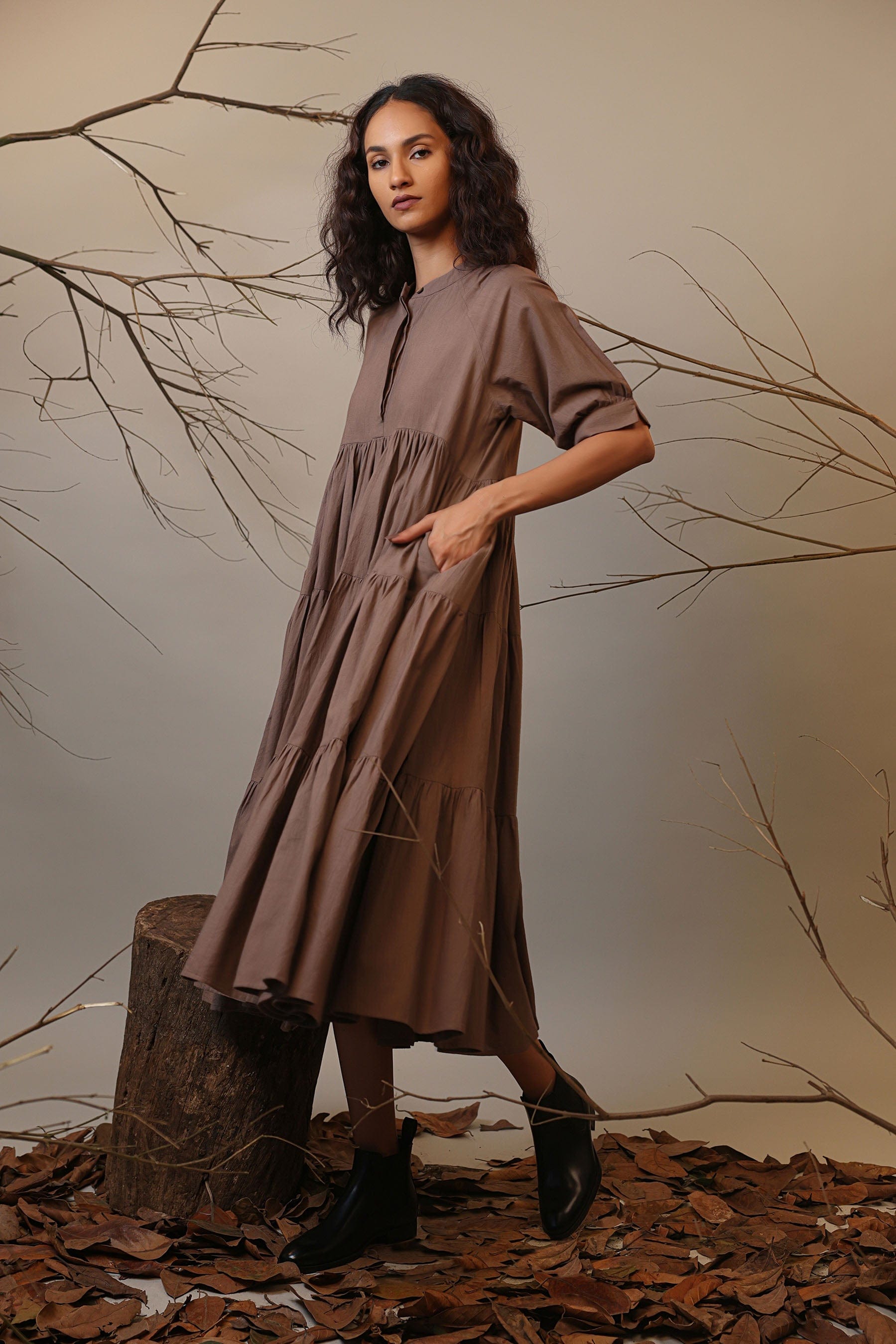 Handcrafted from Handwoven Organic Cotton. Dresses for Women by Sustainable Fashion Designer Clothing Label MATI