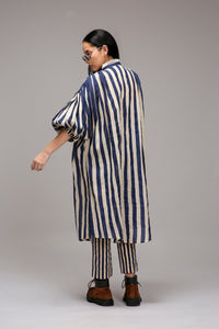 Mati Outfit Sets Egg-Shell Blue Striped Baha Tunic Set (2 PCS)