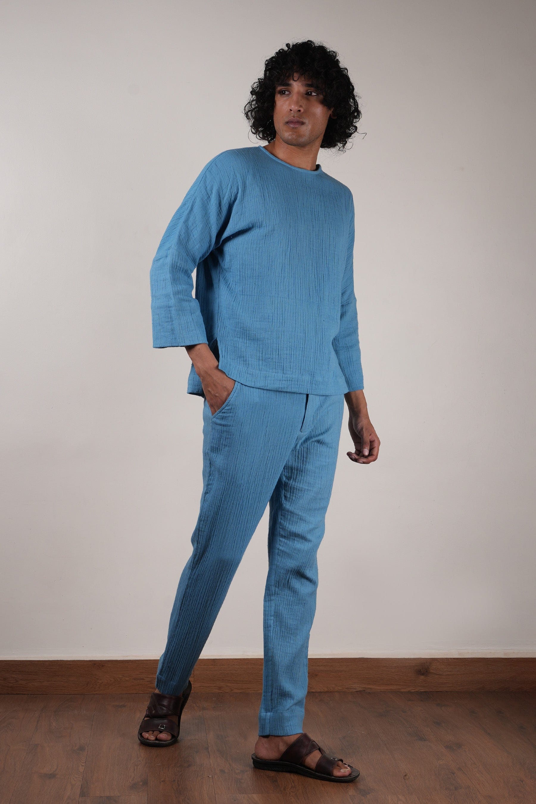 Mati Outfit Sets Men's Blue Crush T-Shirt & Pants Set (2 PCS)