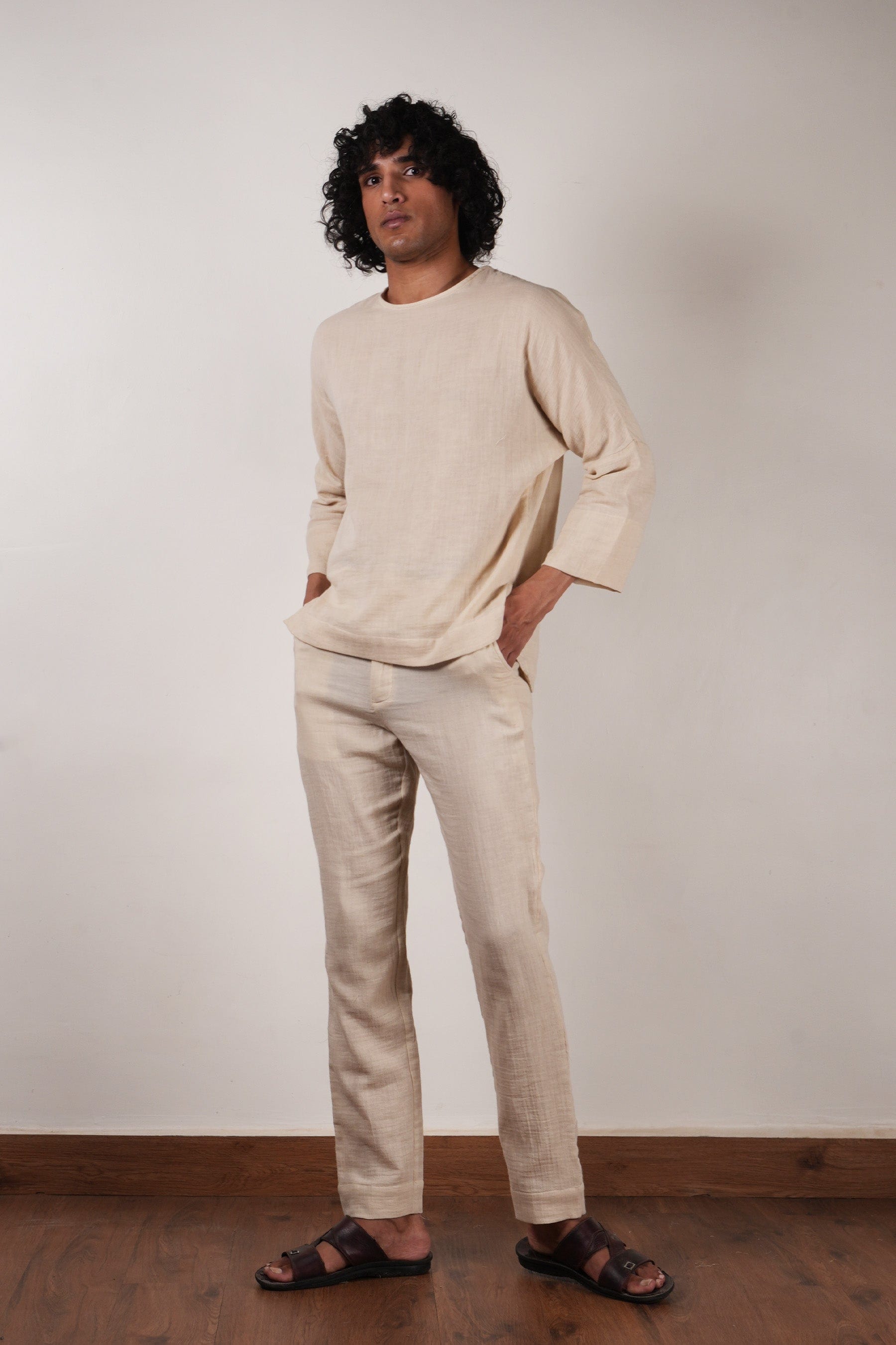 Mati Outfit Sets Men's Cream Crush T-Shirt & Pants Set (2 PCS)