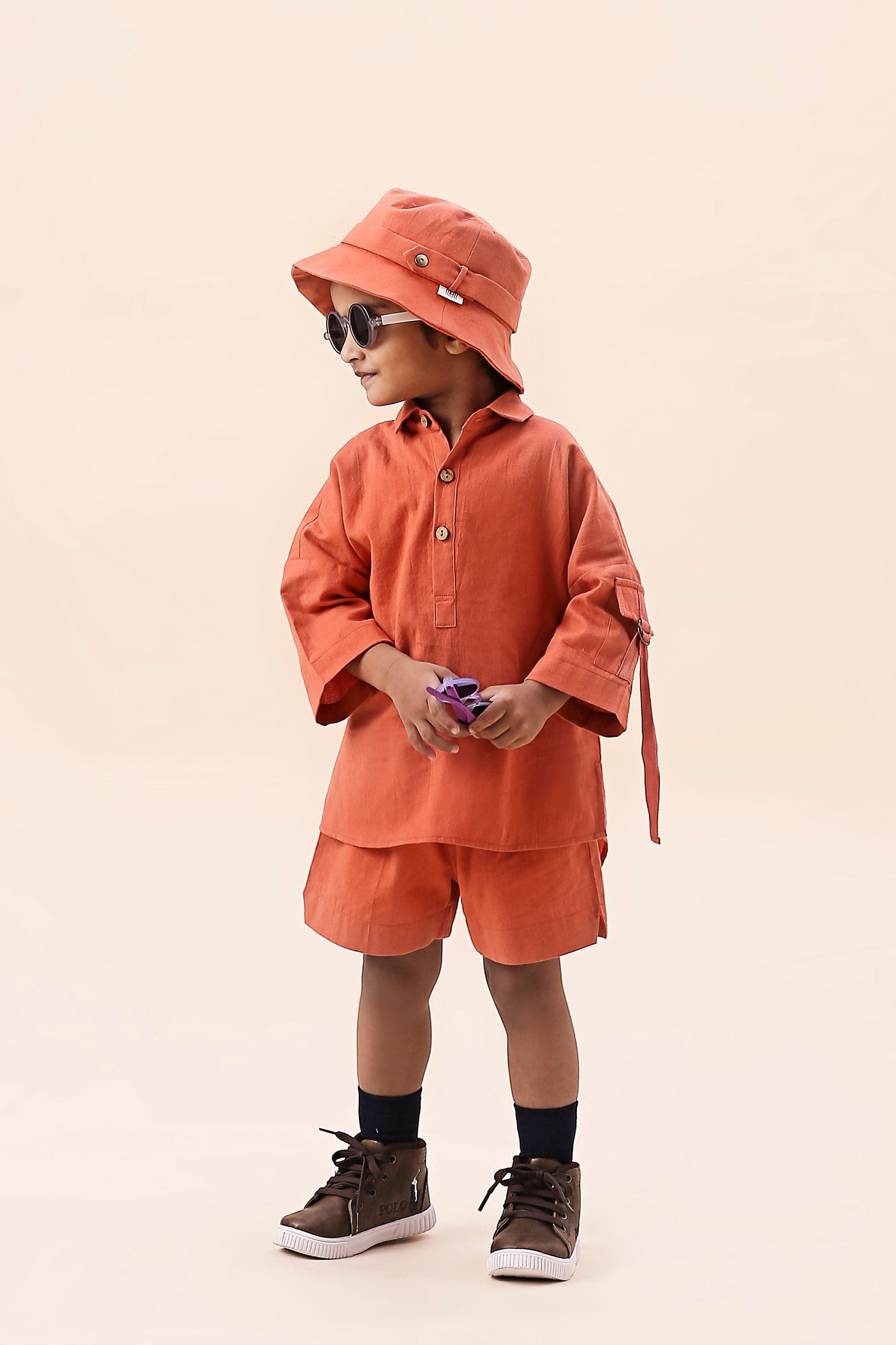 Mati Outfit Sets Mini MATI Boy's Rust Oversized Co-ord Set (2 PCS)