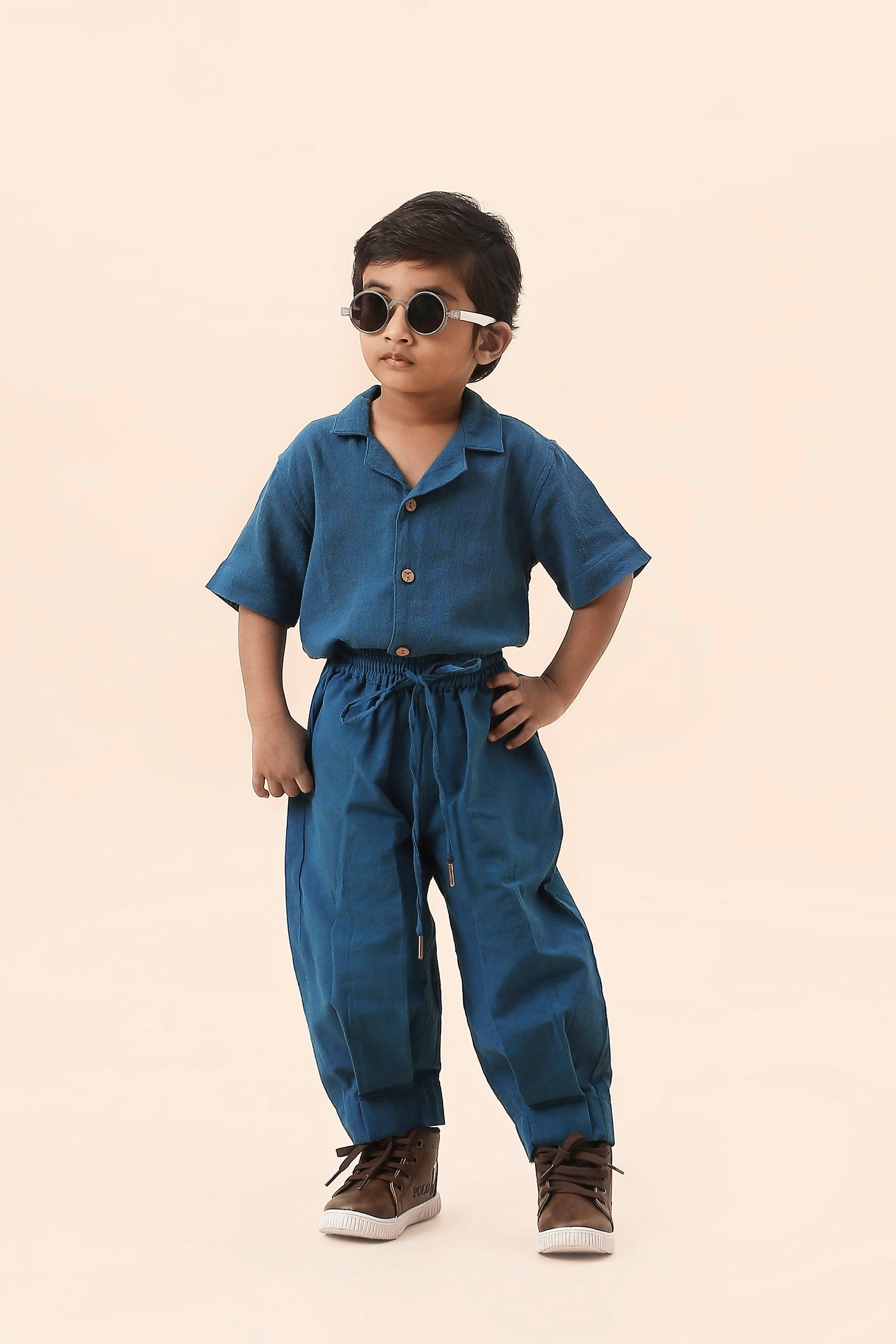 Mati Outfit Sets Mini MATI Boys Blue Cuban Co-ord Set (2 PCS)