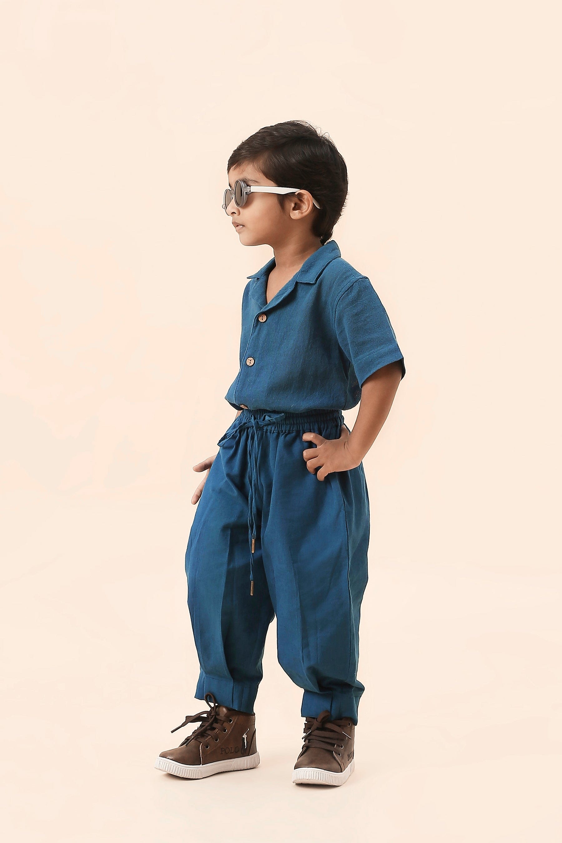Mati Outfit Sets Mini MATI Boys Blue Cuban Co-ord Set (2 PCS)