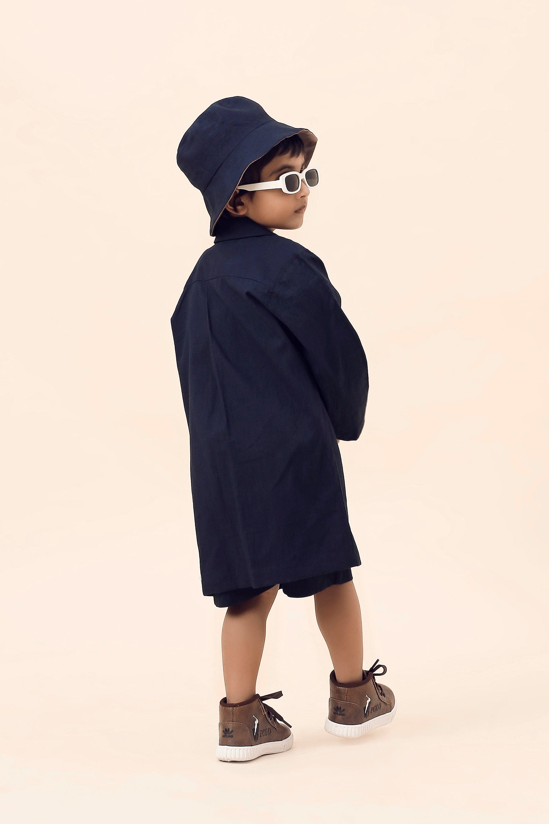 Mati Outfit Sets Mini MATI Boys Blue Overlap Jacket Set (3 PCS)