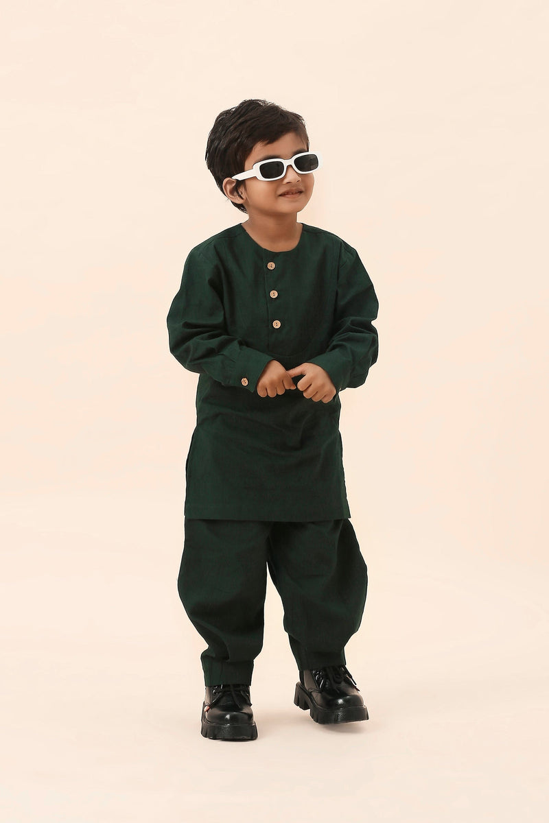 Mini MATI Boys Roots Green Co-Ord Set (2 PCS)1