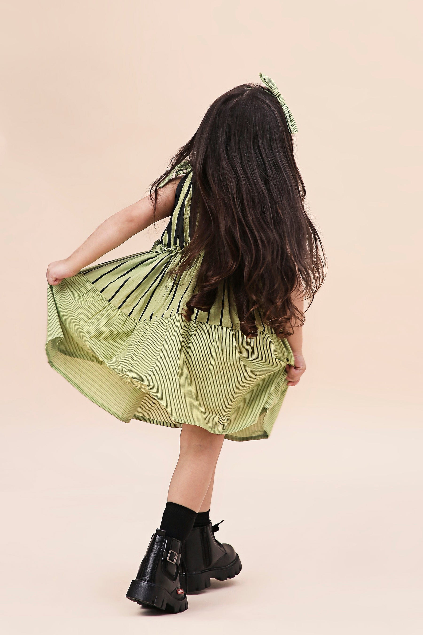 Mati Outfit Sets Mini MATI Girl's Lakeerein Green Frill Dress