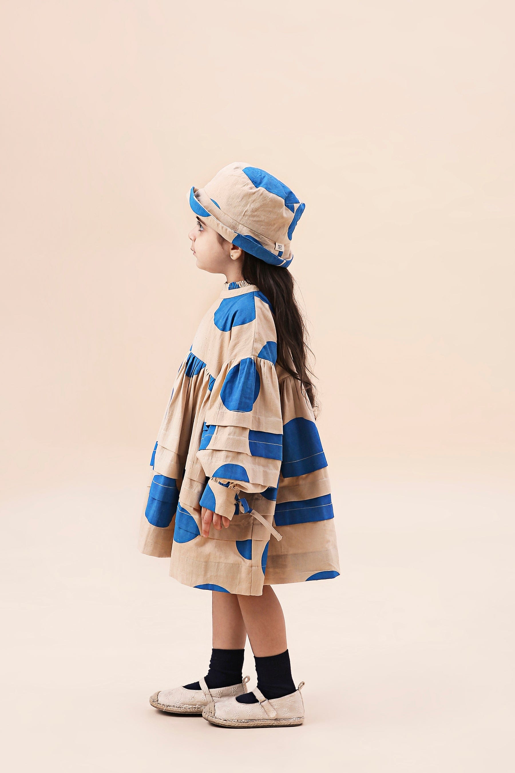 Mati Outfit Sets Mini MATI Girls Blue Polka Avira Dress