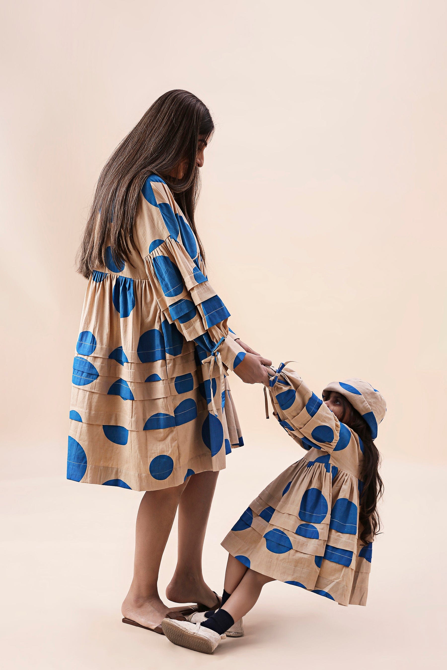 Mati Outfit Sets Mini MATI Girls Blue Polka Avira Dress