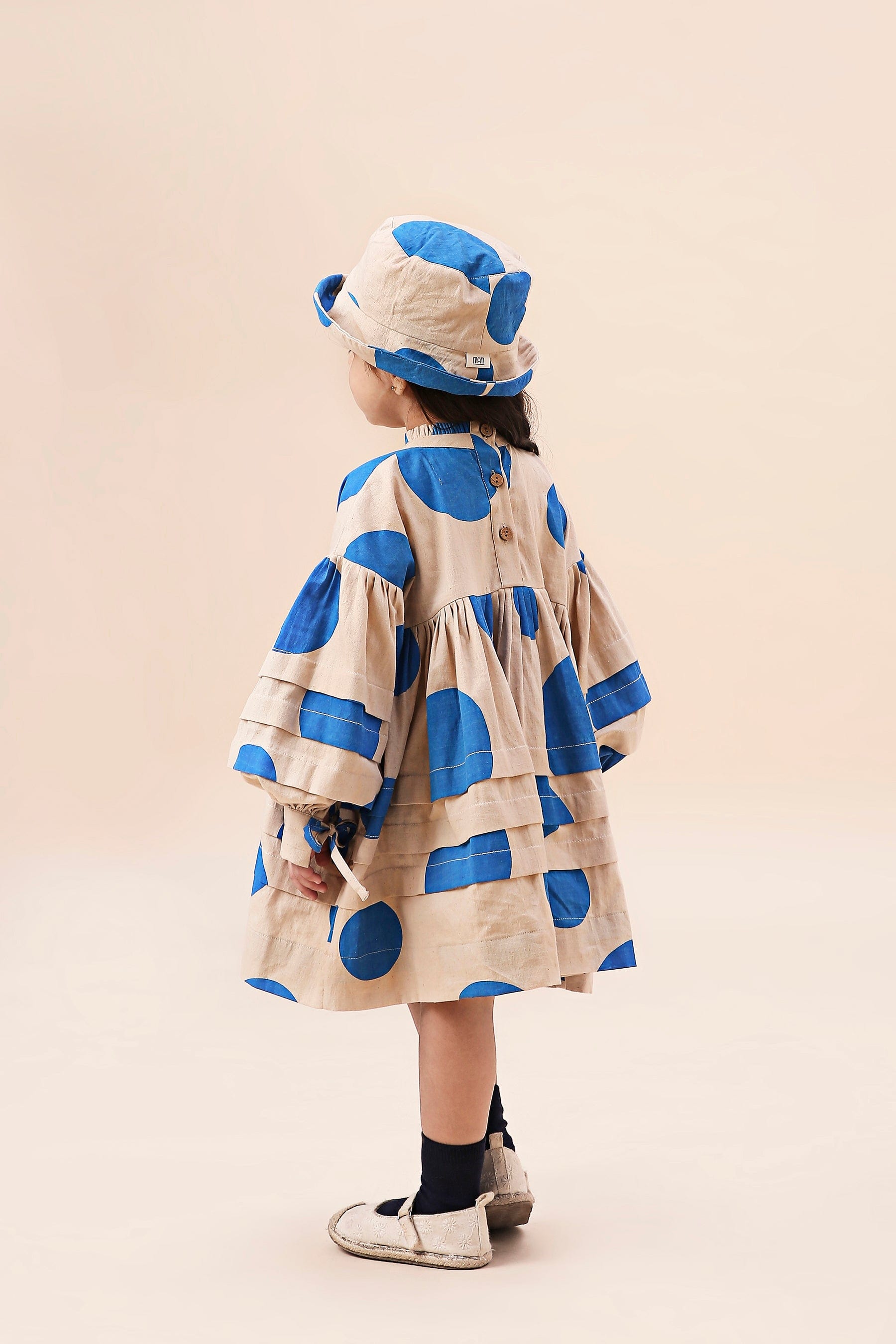 Mati Outfit Sets Mini MATI Girls Blue Polka Avira Dress