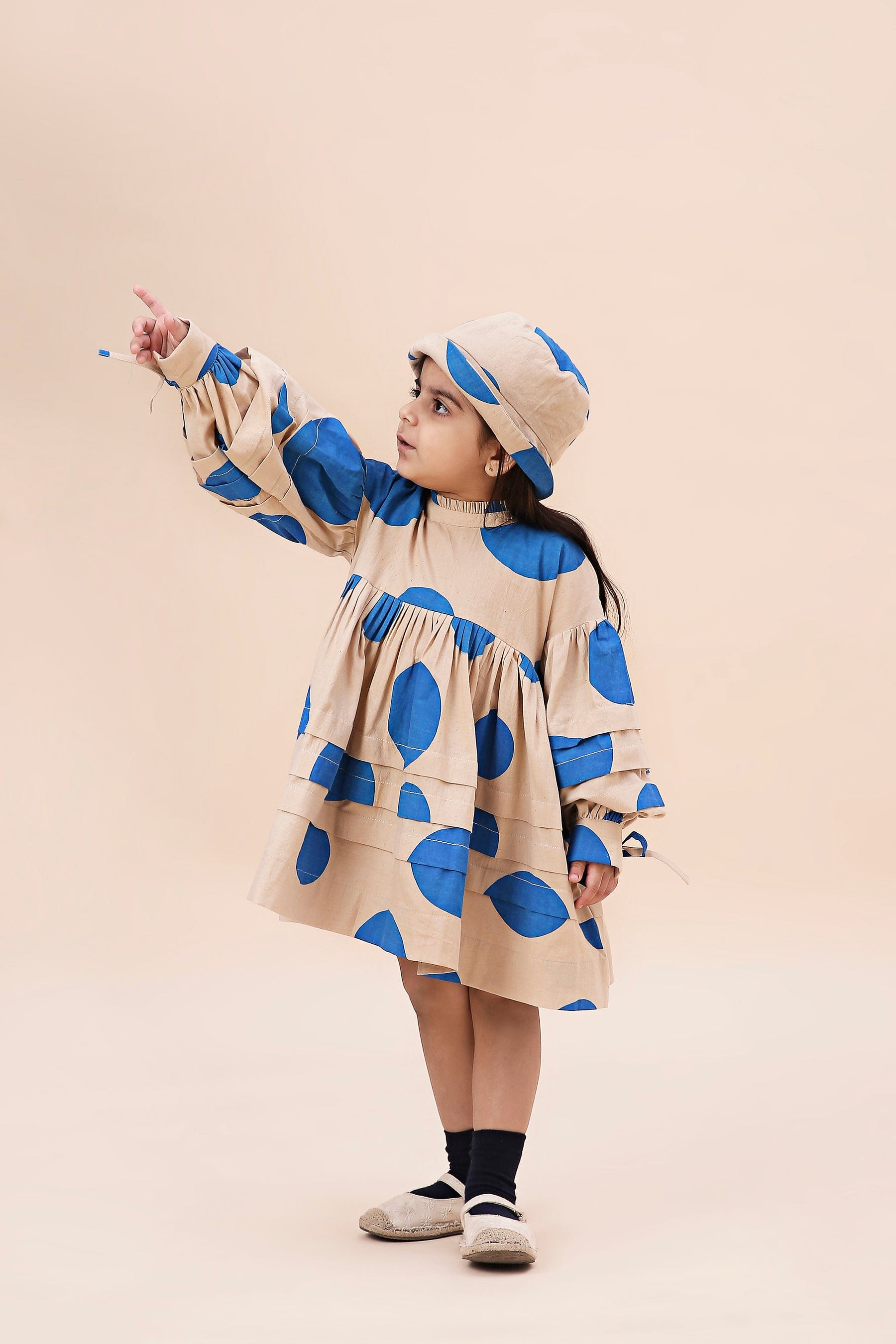 Mati Outfit Sets Mini MATI Girls Blue Polka Avira Dress