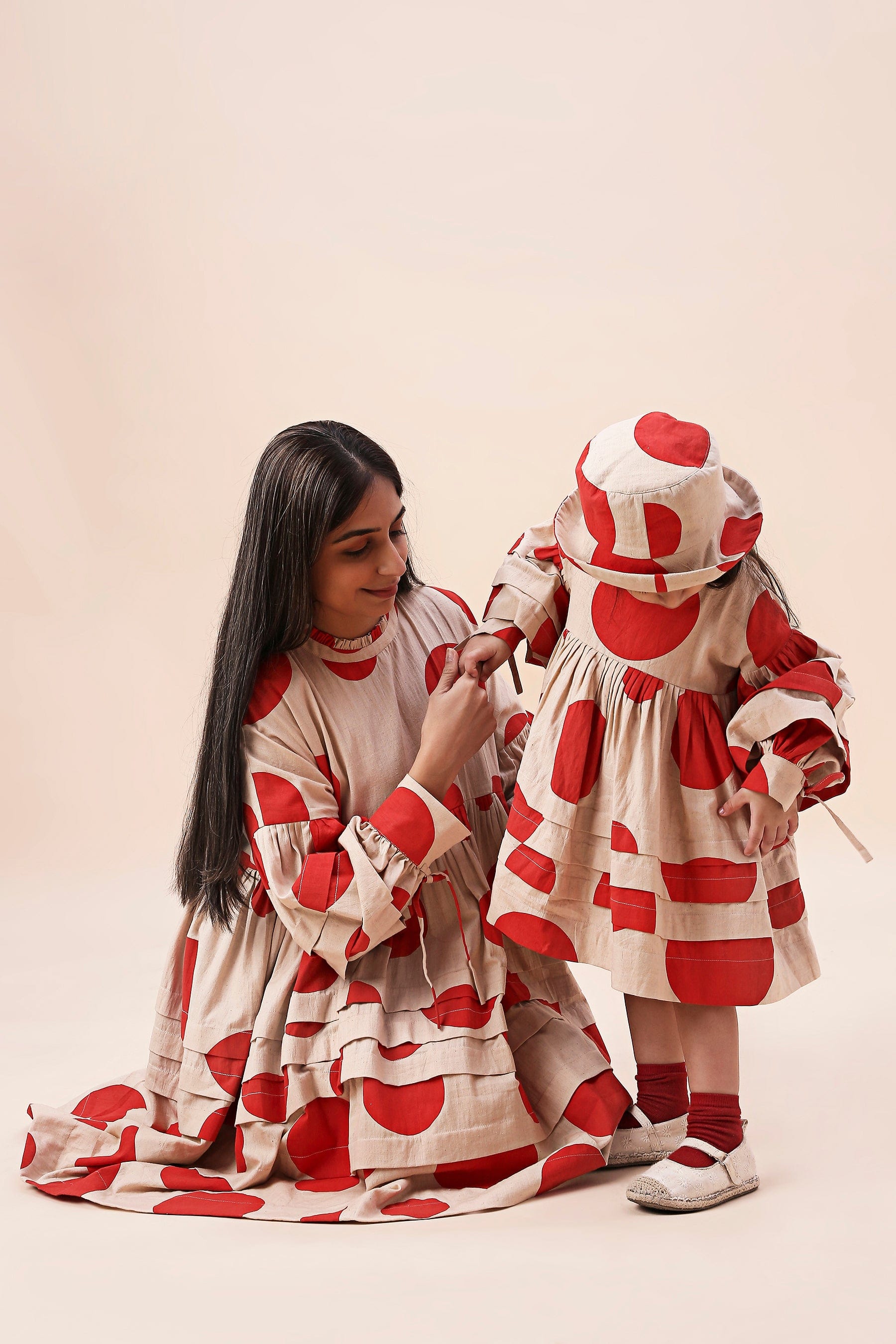 Mati Outfit Sets Mini MATI Girls Red Polka Avira Dress