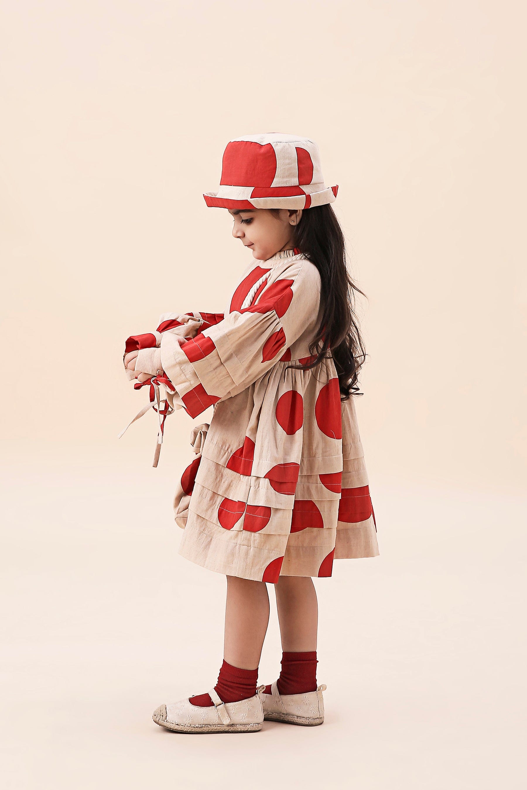 Mati Outfit Sets Mini MATI Girls Red Polka Avira Dress