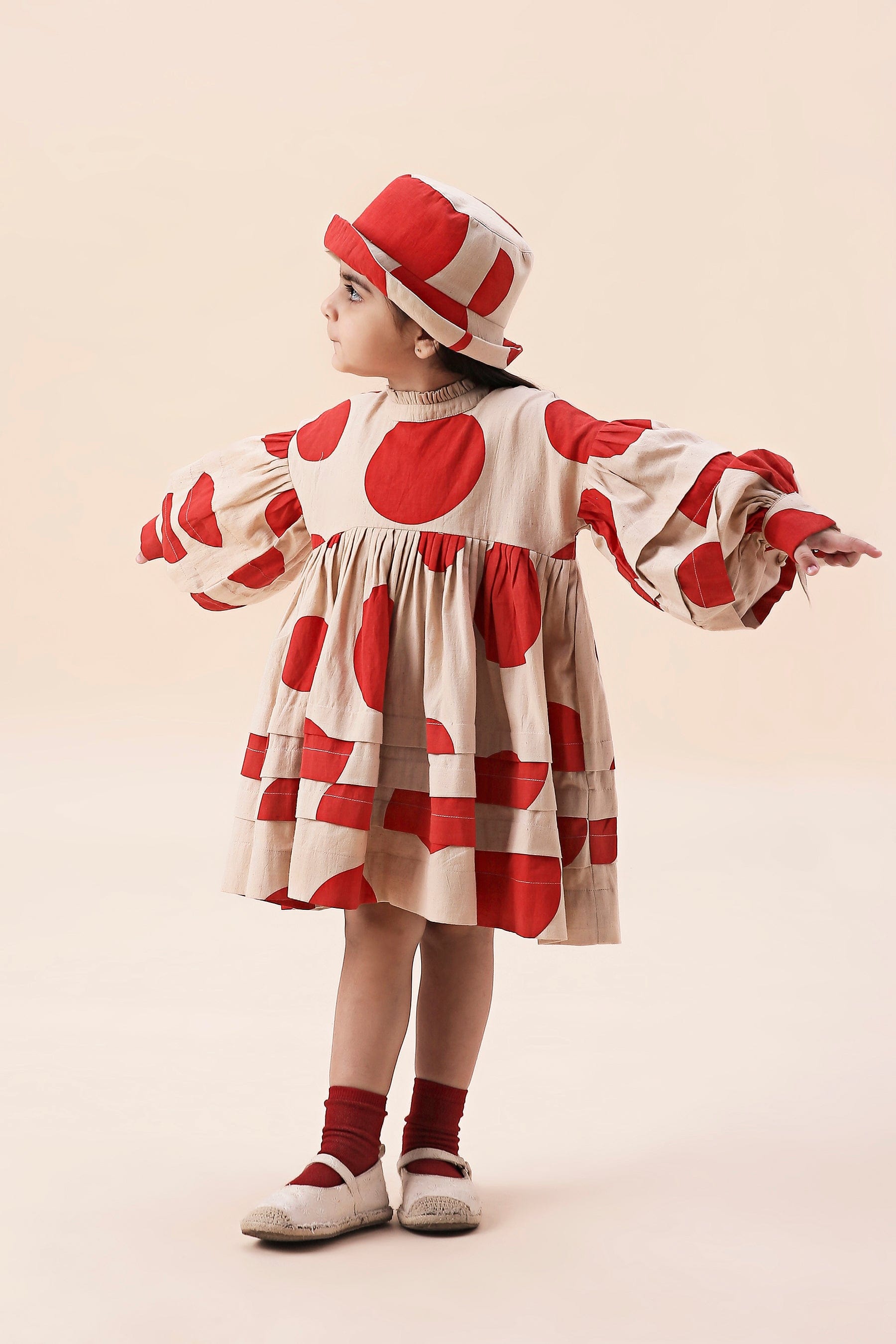 Mati Outfit Sets Mini MATI Girls Red Polka Avira Dress