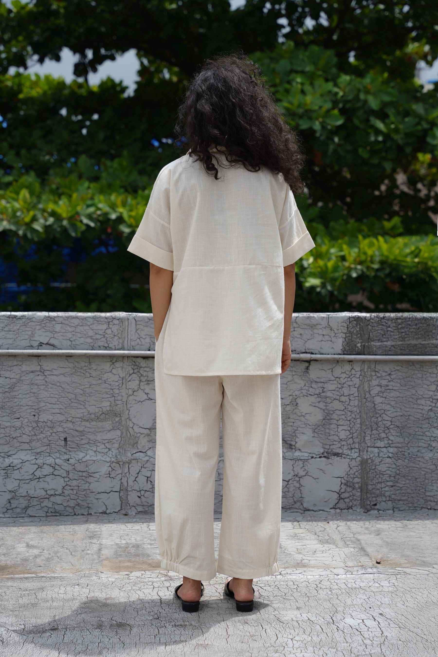 Mati Outfit Sets Oatmeal Ekin Shirt & Hera Cotton Co-Ord Set (2 PCS)