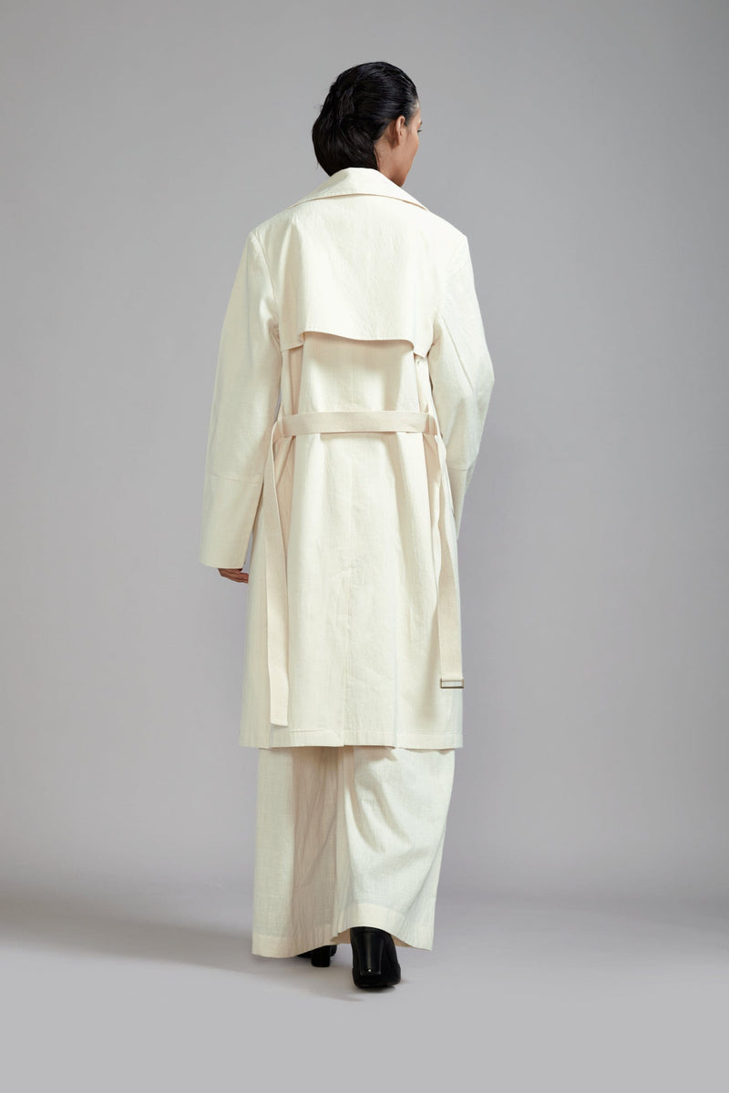 Mati Outfit Sets Off-White Trench Jacket Set (3 PCS)