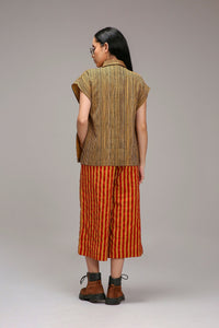 Mati Outfit Sets Tan-Brown Joker Shirt Capre Set