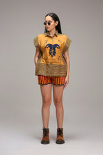 Mati Outfit Sets Tan-Brown Joker Shirt Shorts Set