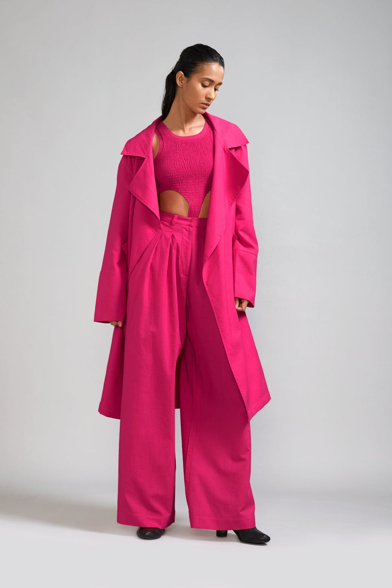 Mati Outfit Sets XS Pink Trench Jacket Set (3 PCS)