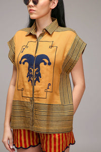 Mati Outfit Sets XS Tan-Brown Joker Shirt Shorts Set