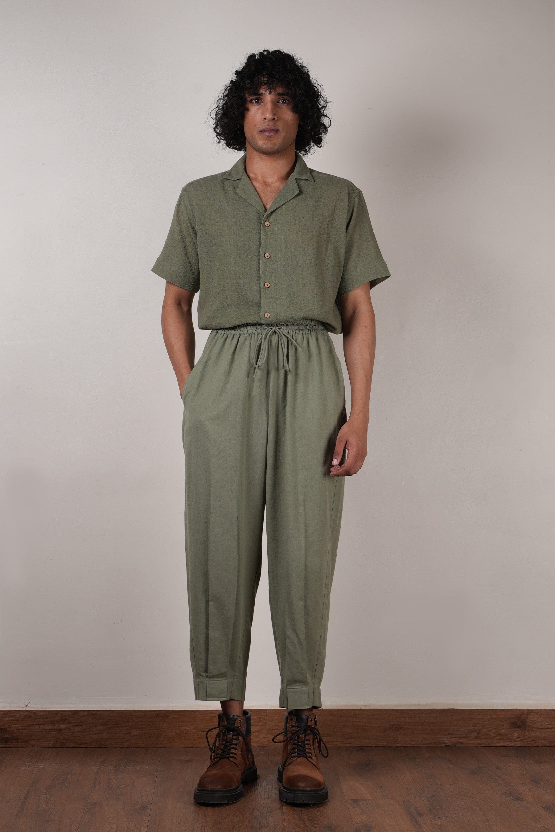 Buy Handwoven Pure Cotton Pants by MATI-Sustainable & Ethical