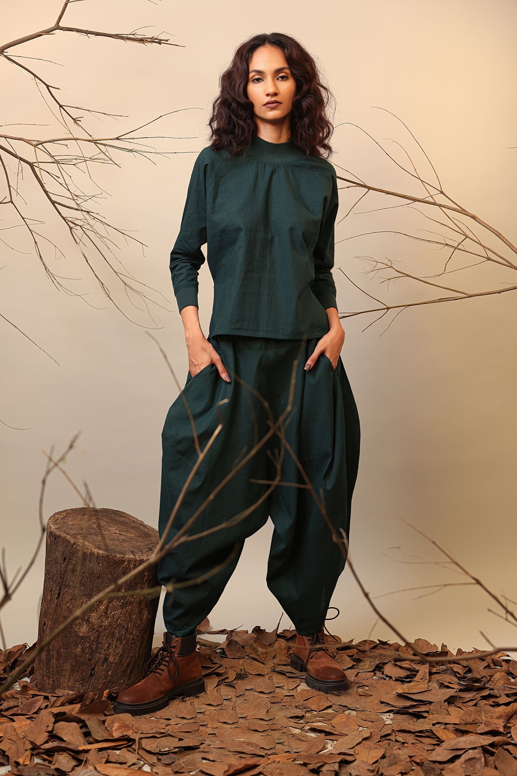 Buy Handwoven Pure Cotton Pants by MATI-Sustainable & Ethical