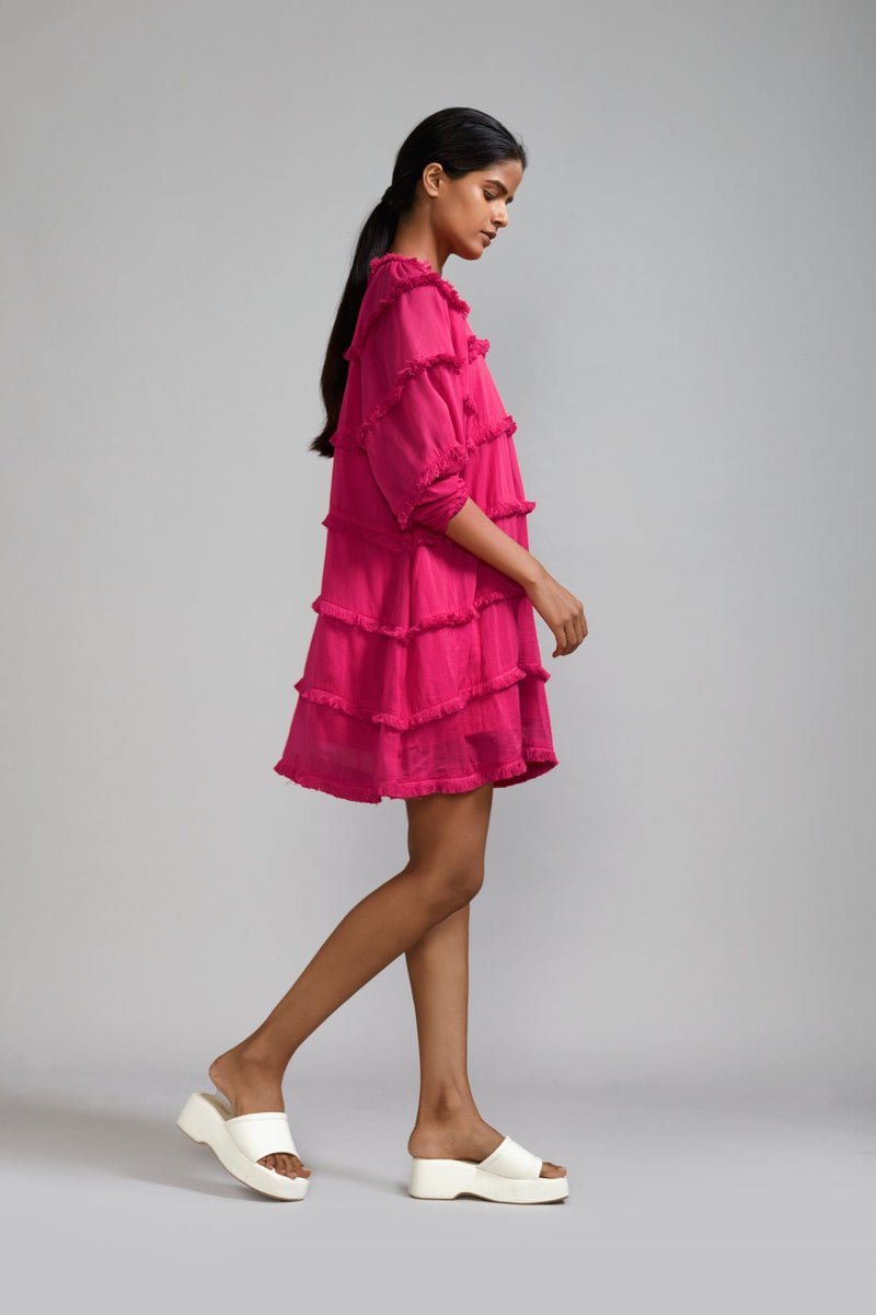 Mati Separates Pink Fringed Short Dress
