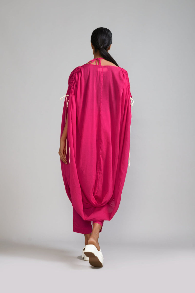 Mati Separates Pink Gathered Cowl Tunic Set (3 PCS)