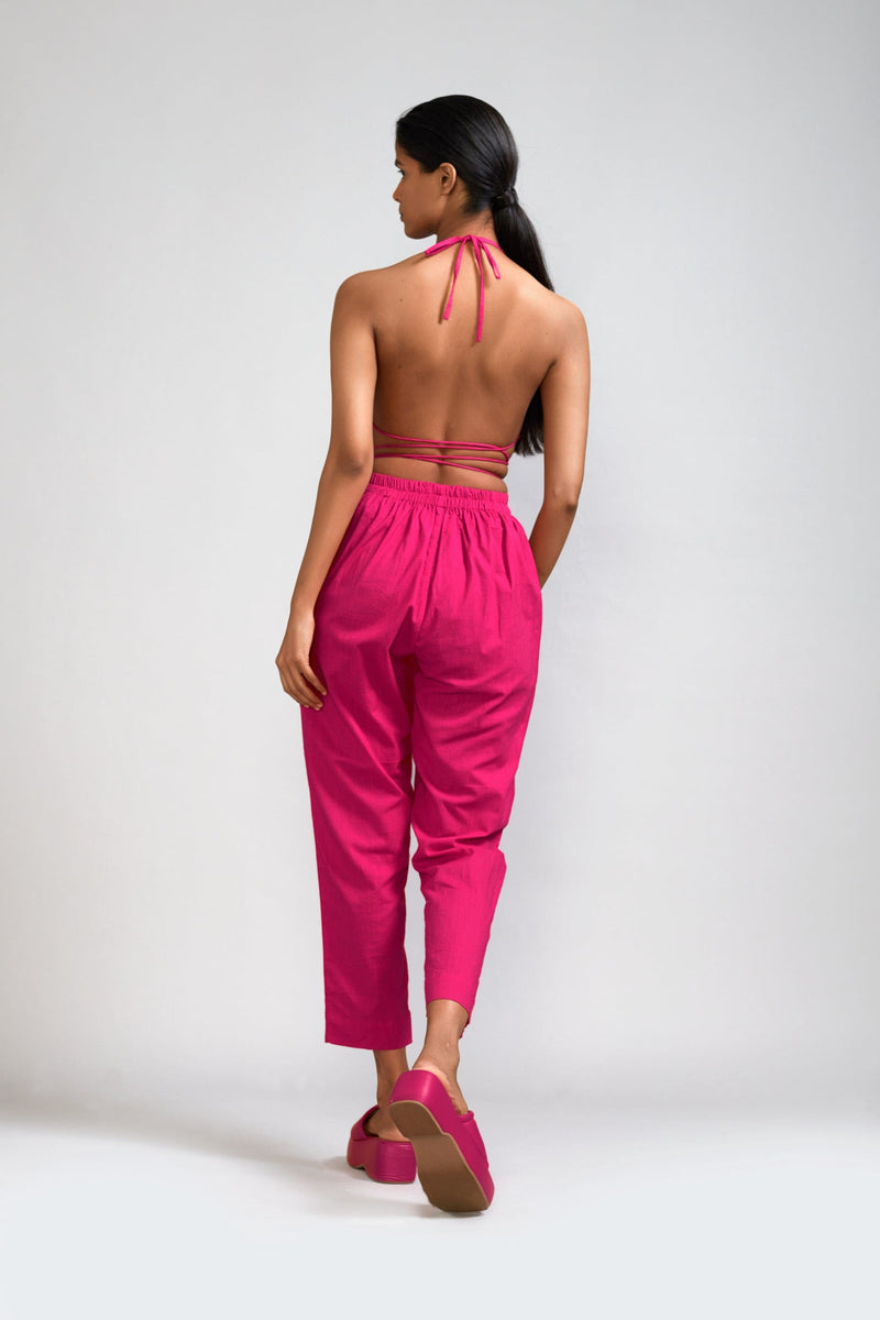 Mati Separates Pink Overlap Bralette & SE Pant Set (2 PCS)