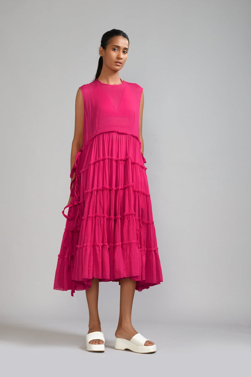 Mati Separates Pink Tiered Tie Tunic