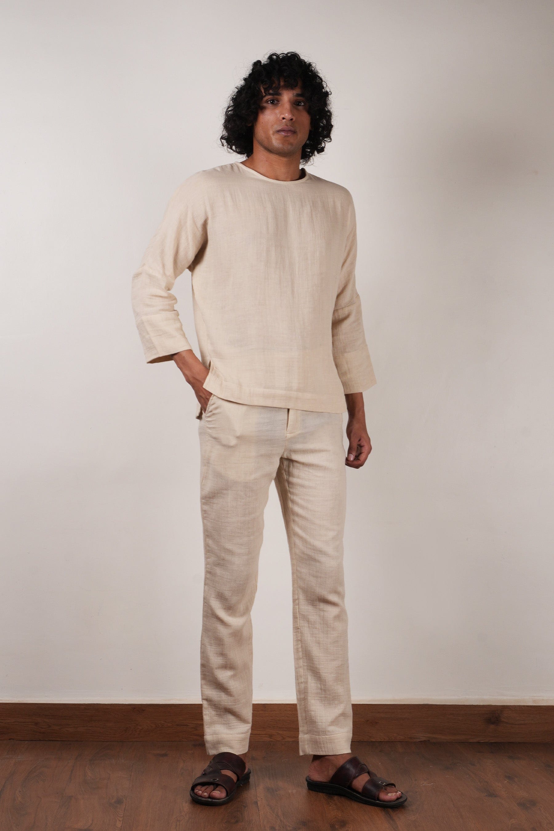 Mati Shirts & Tops Men's Crush Cotton Cream T-shirt